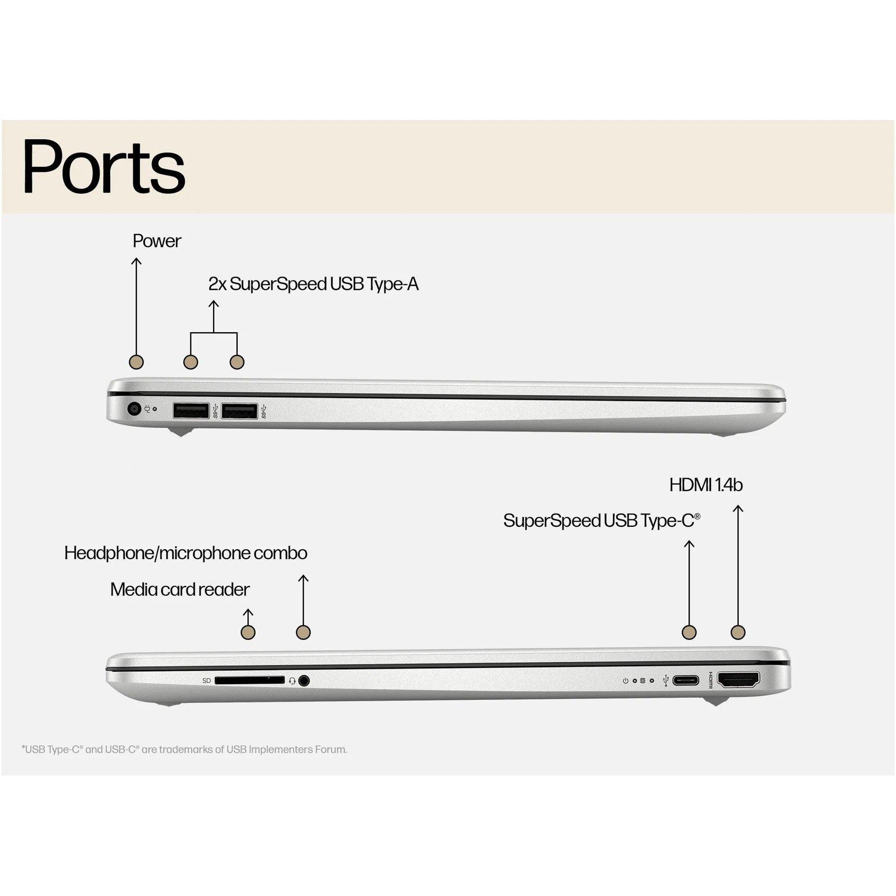 Silver - HP - HP 15s Laptop - Core i3 8GB 256GB - Win 11S - 7