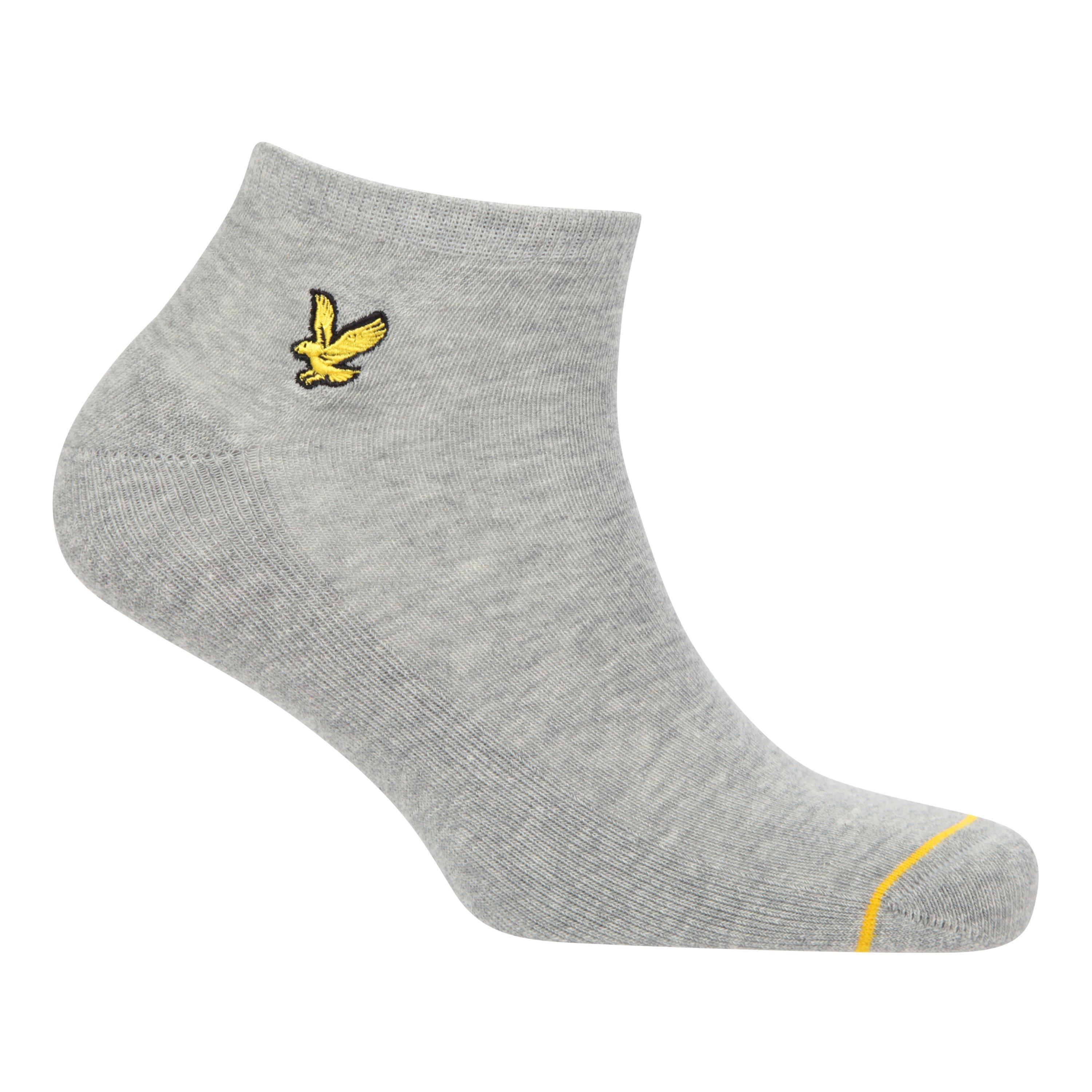 Wit/Grijs/Zwart - Lyle and Scott - Lyle 3P Ankle Socks Sn63 - 3