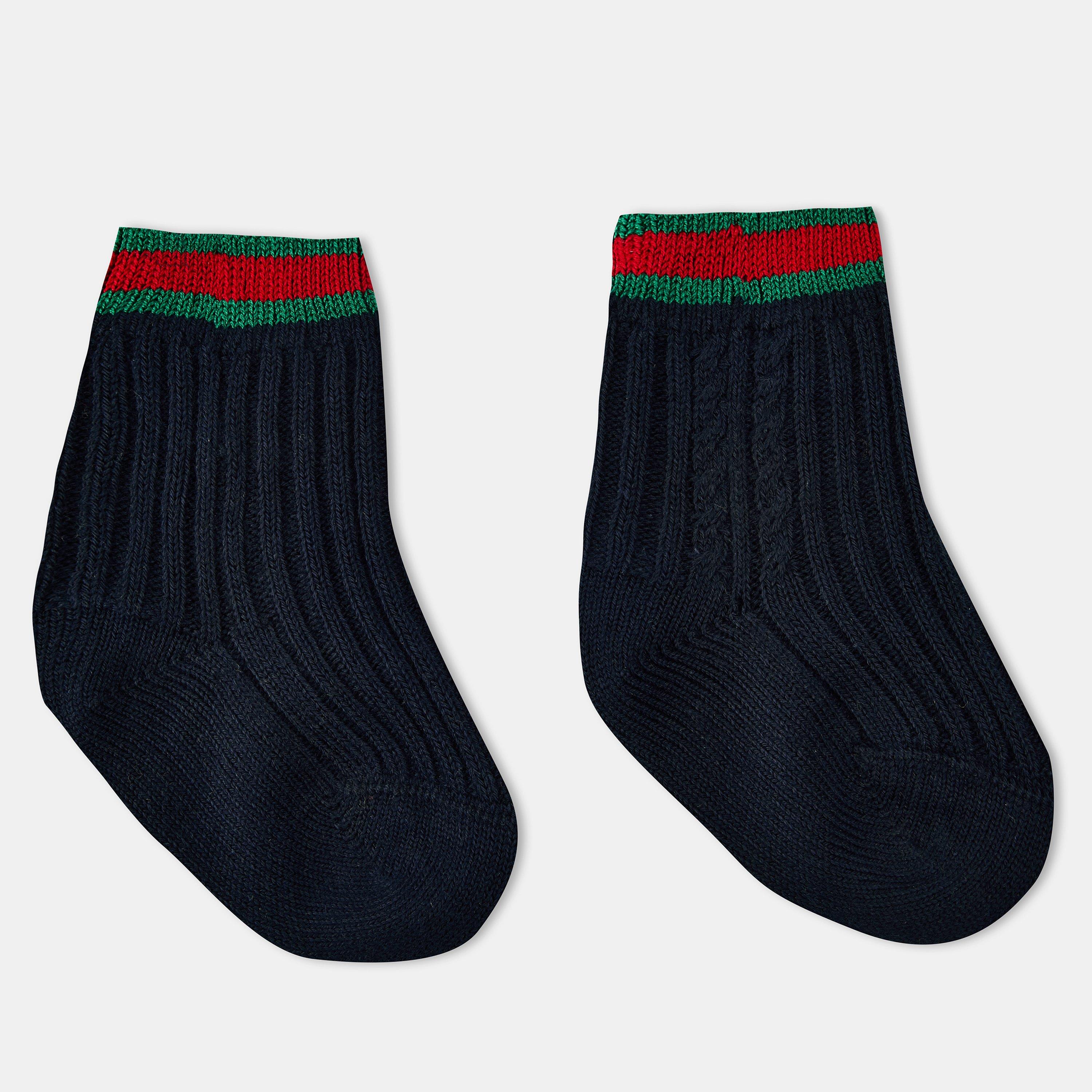Navy 4166 - Gucci - Kids' Crew Socks - 1