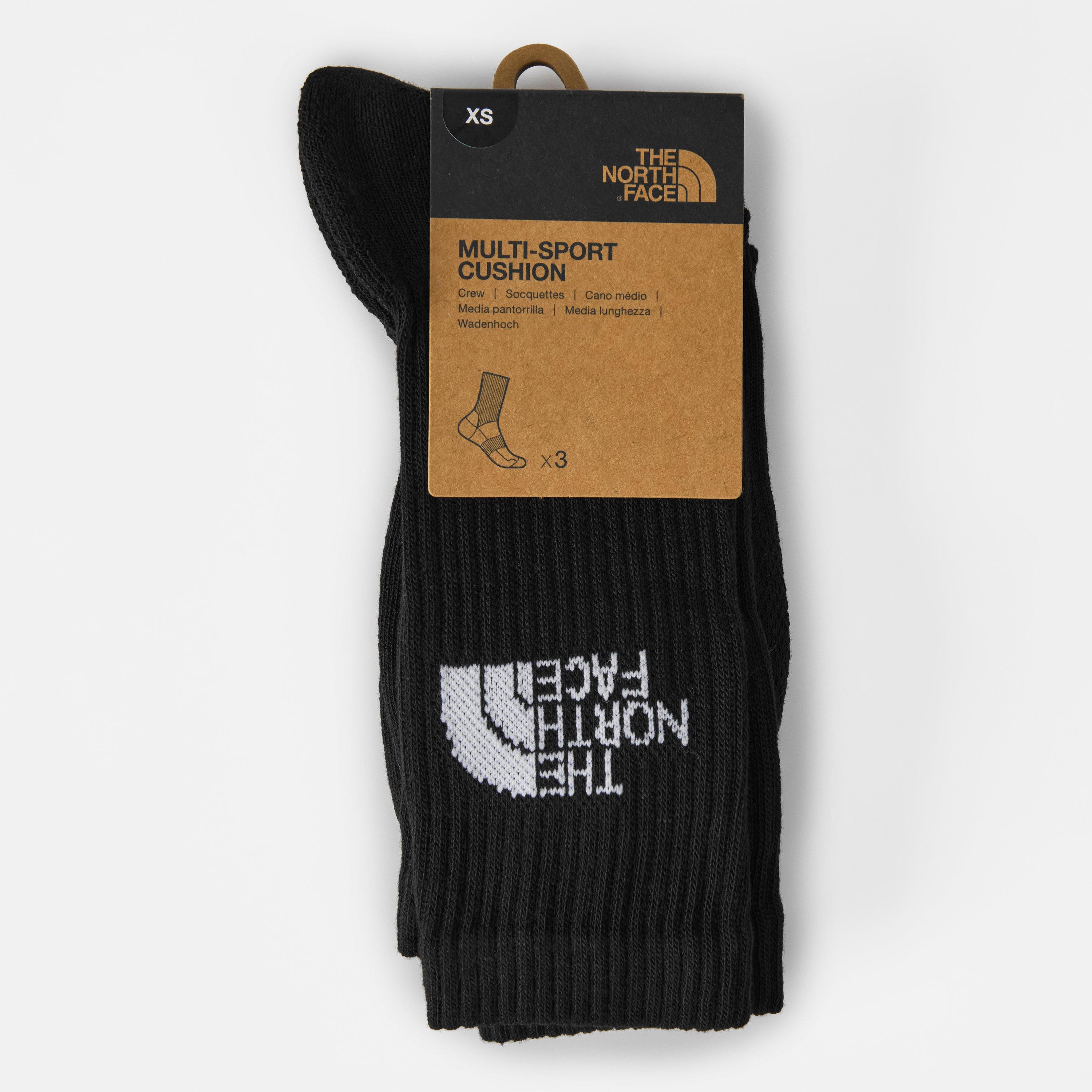 The North Face  Kids  Sport Cush Crew Sock 3P Tnf B - Tnf Black Jk3 - XS 3-4.5