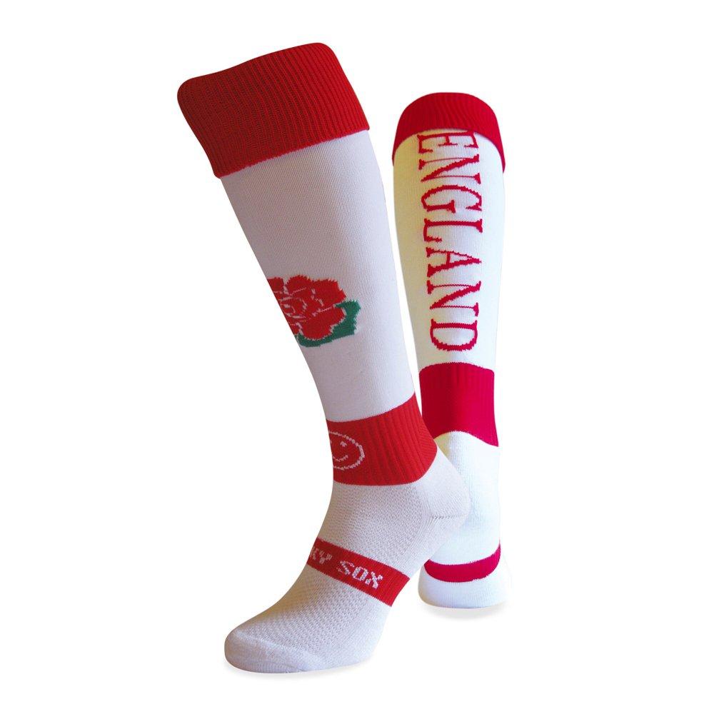 Blanc/Rouge - Wacky Sox - WackySox England Football/Rugby Socks Snr