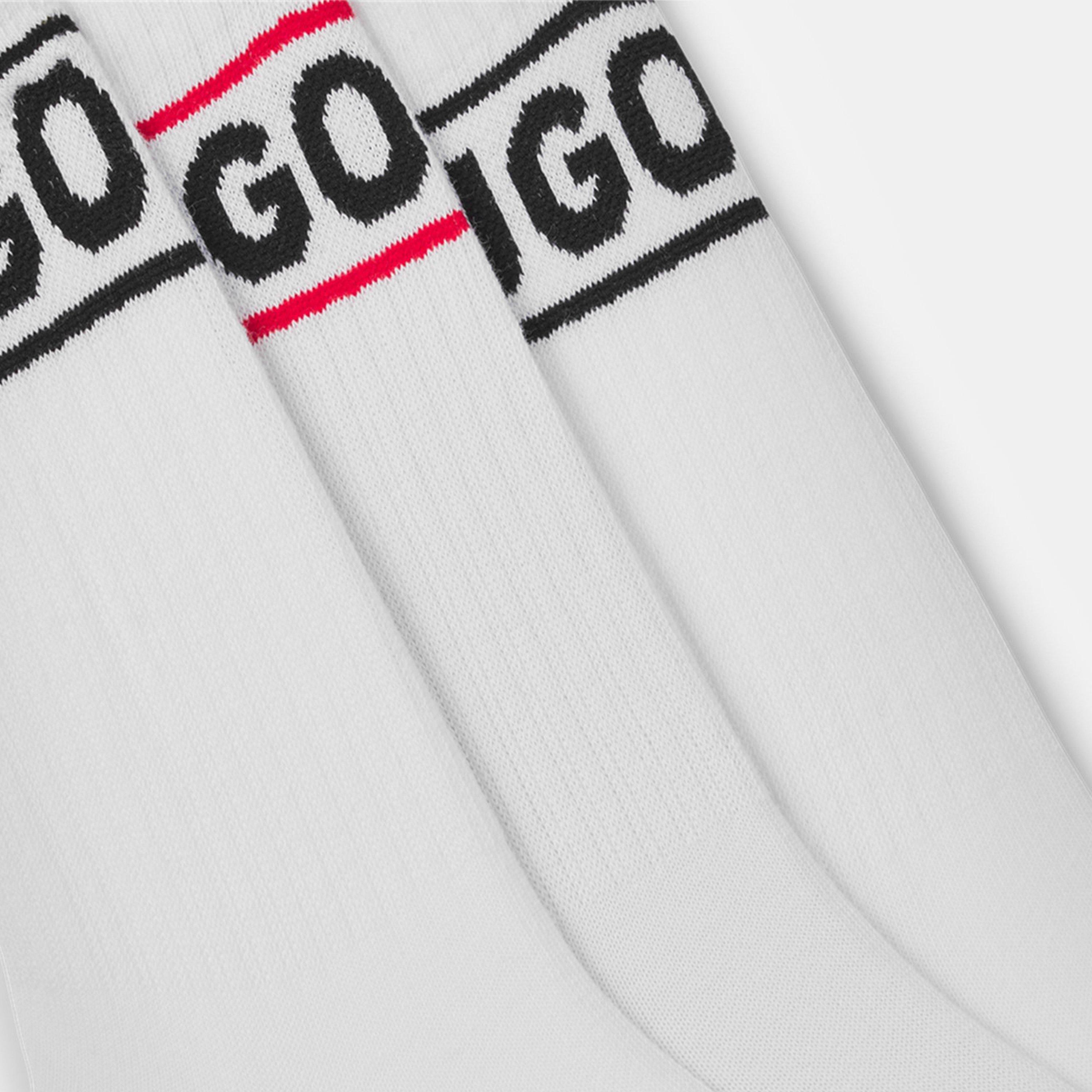 White - Hugo - Women's Sporty Crew Socks - 3