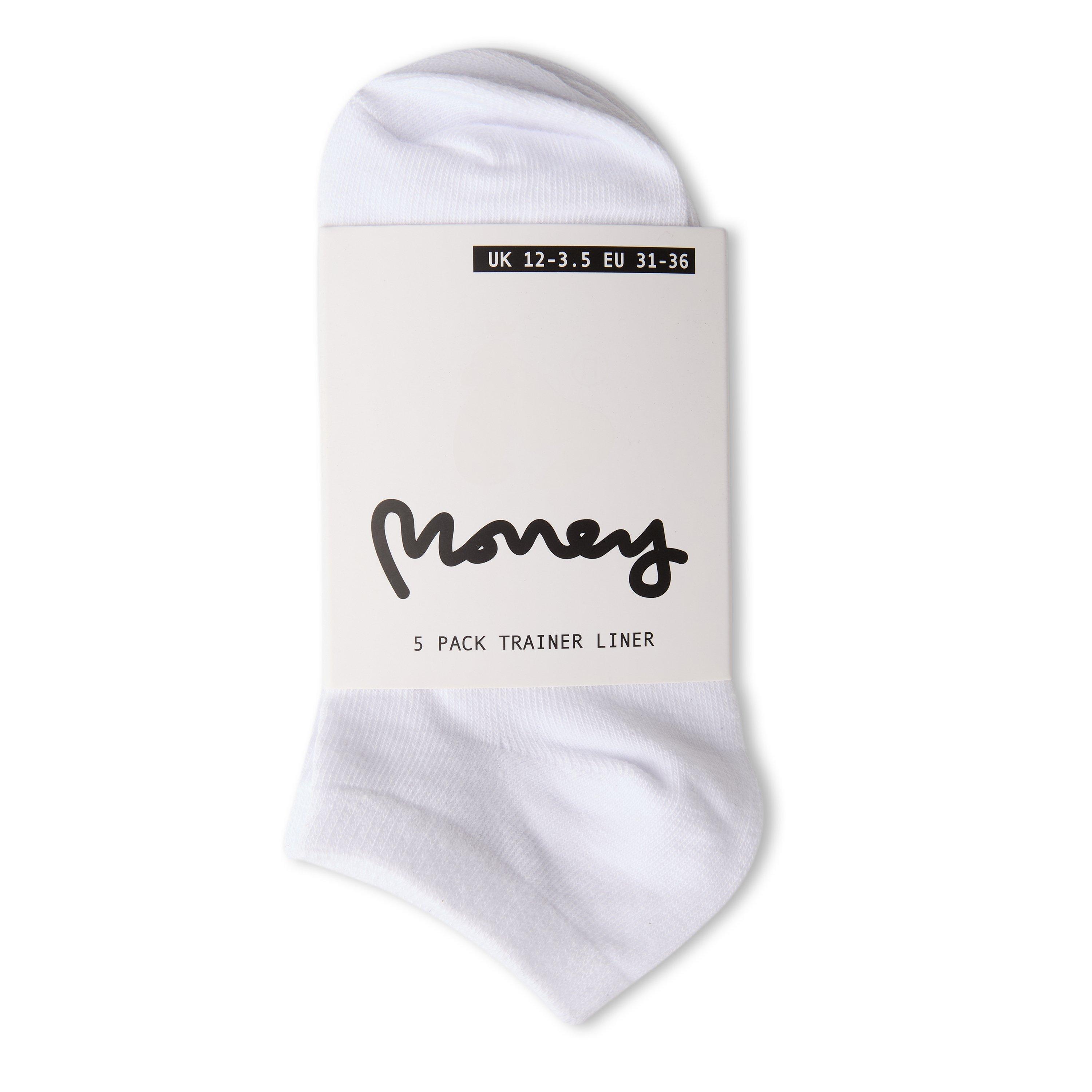 Money Girls Tayla Trainers Socks - White - Junior 1-6