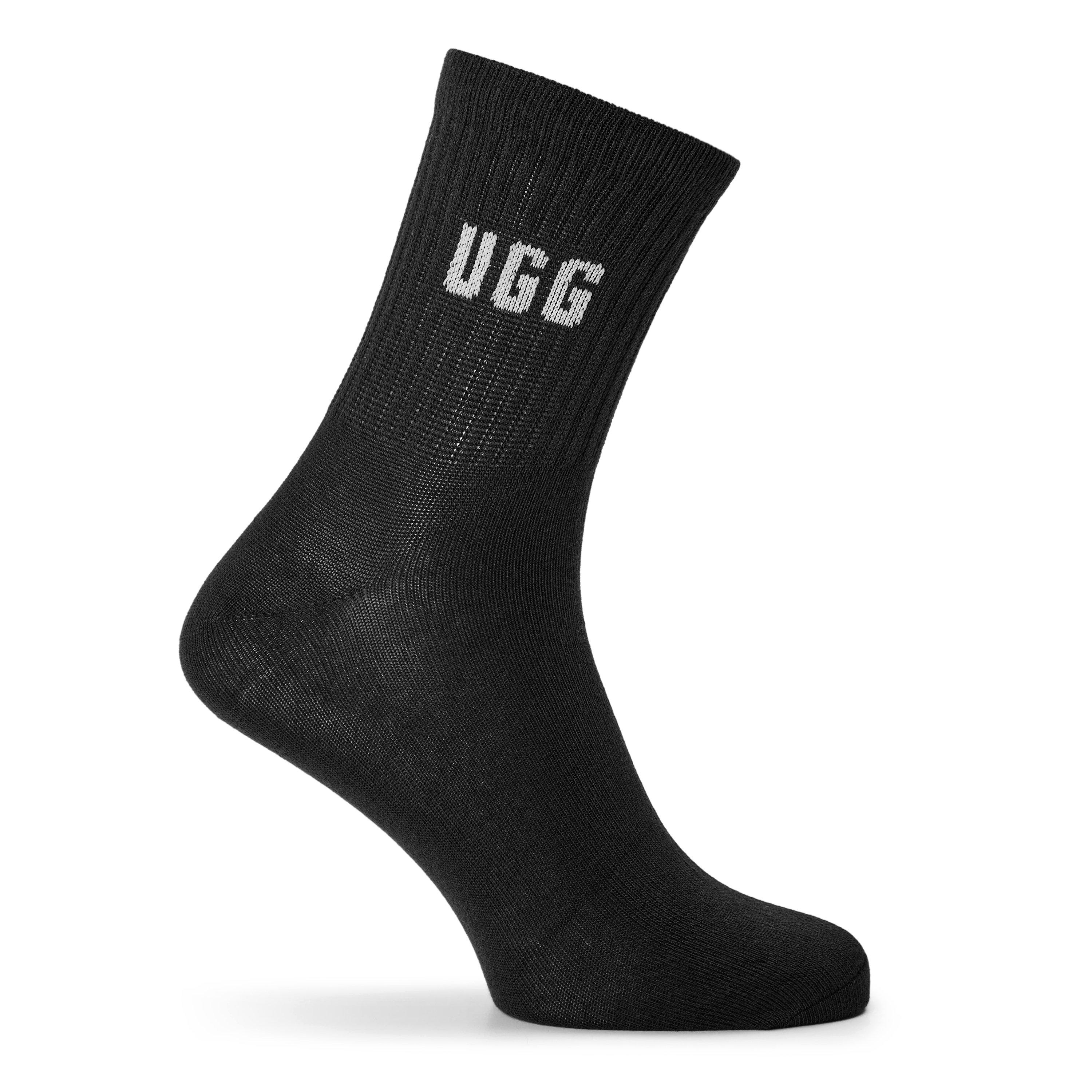 White/Black - Ugg - Women's Quinlin Quarter Socks - 3