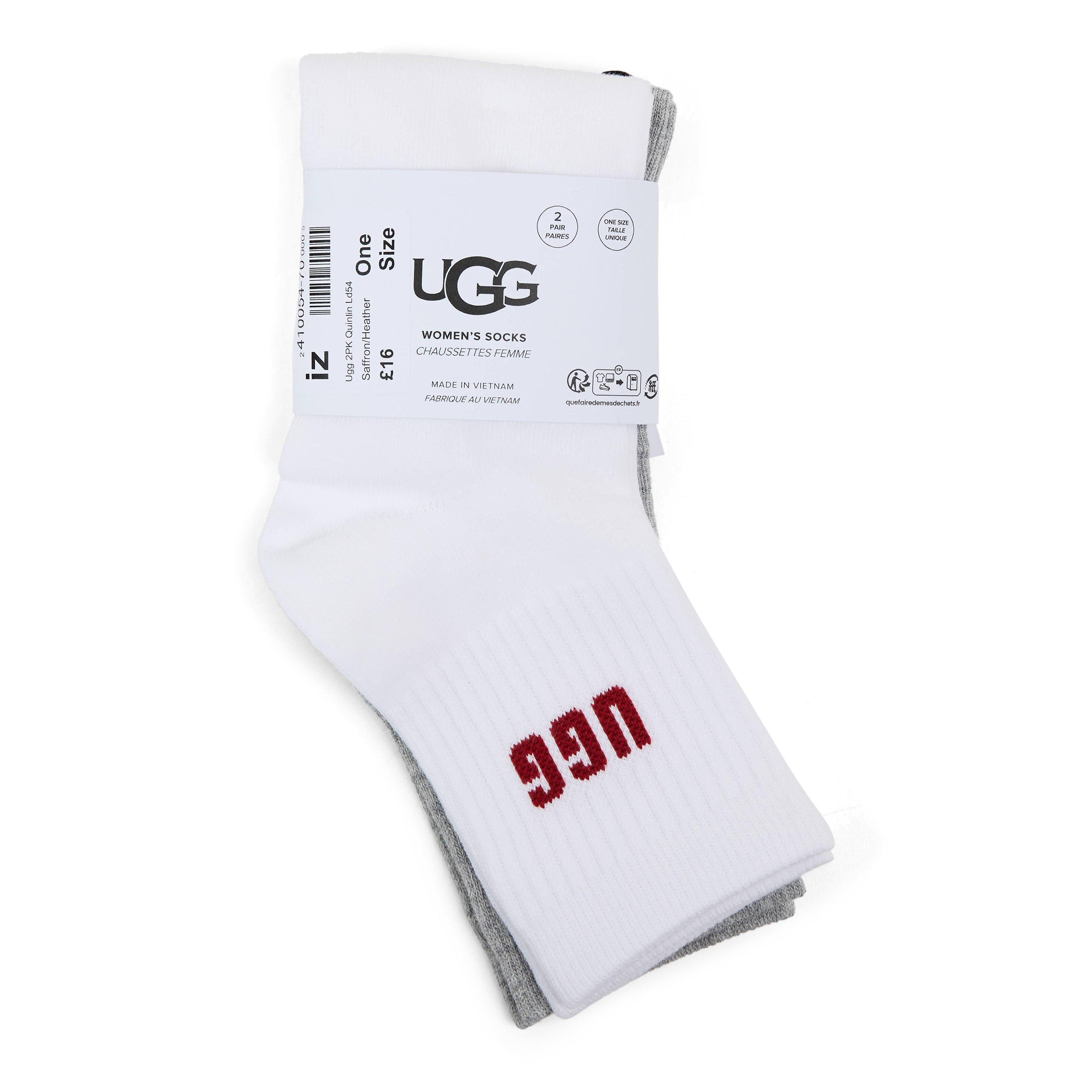Ugg Women's Quinlin Quarter Socks - Saffron/Heather