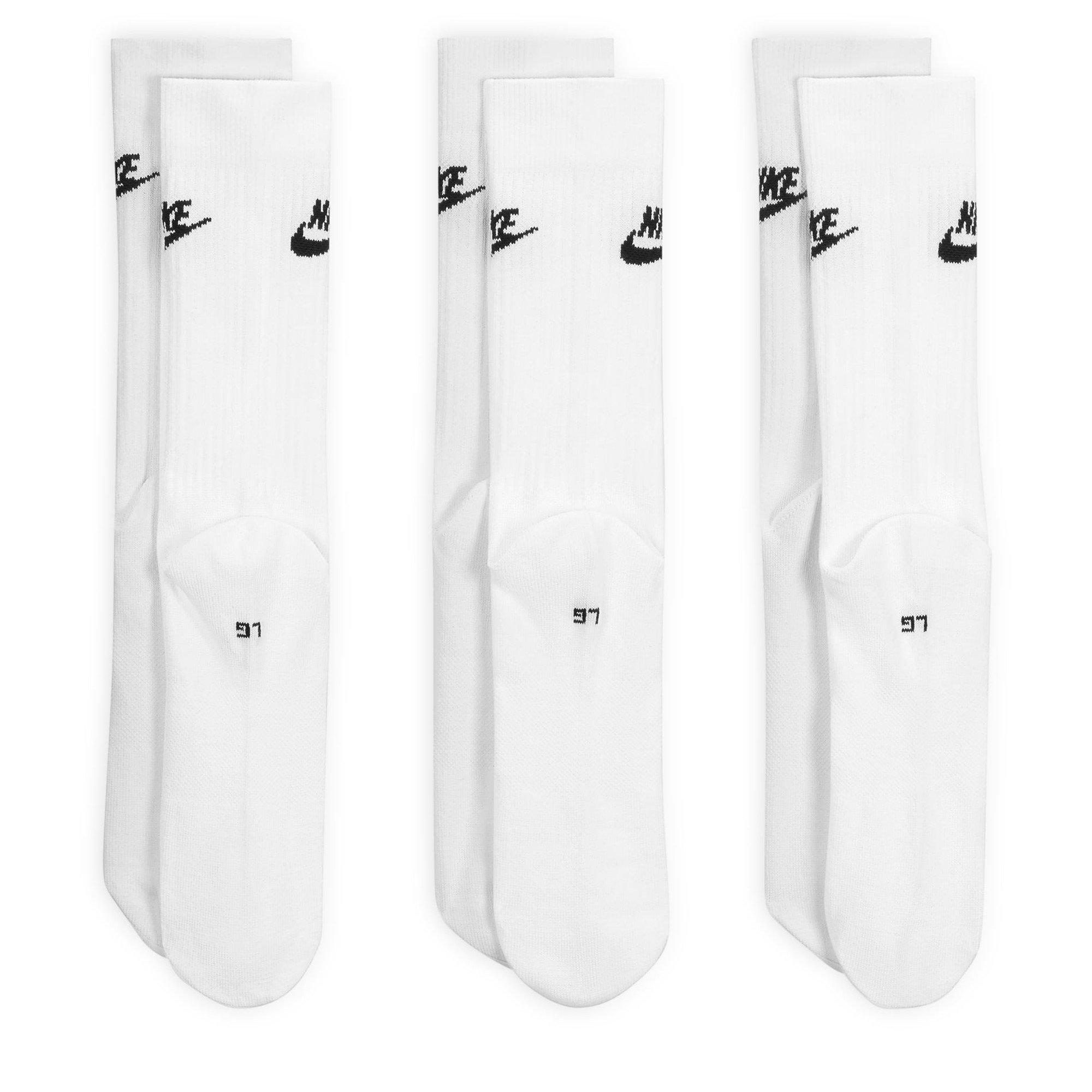 White/Black - Nike - Sportswear Everyday Essential Mens Crew Socks 3 Pairs - 2