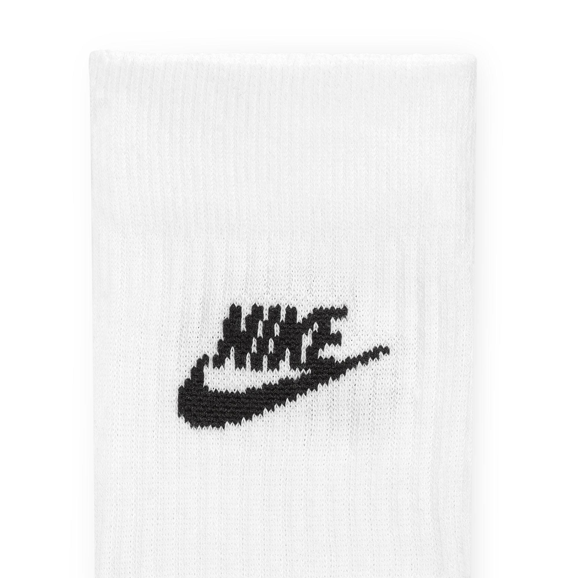 White/Black - Nike - Sportswear Everyday Essential Mens Crew Socks 3 Pairs - 3