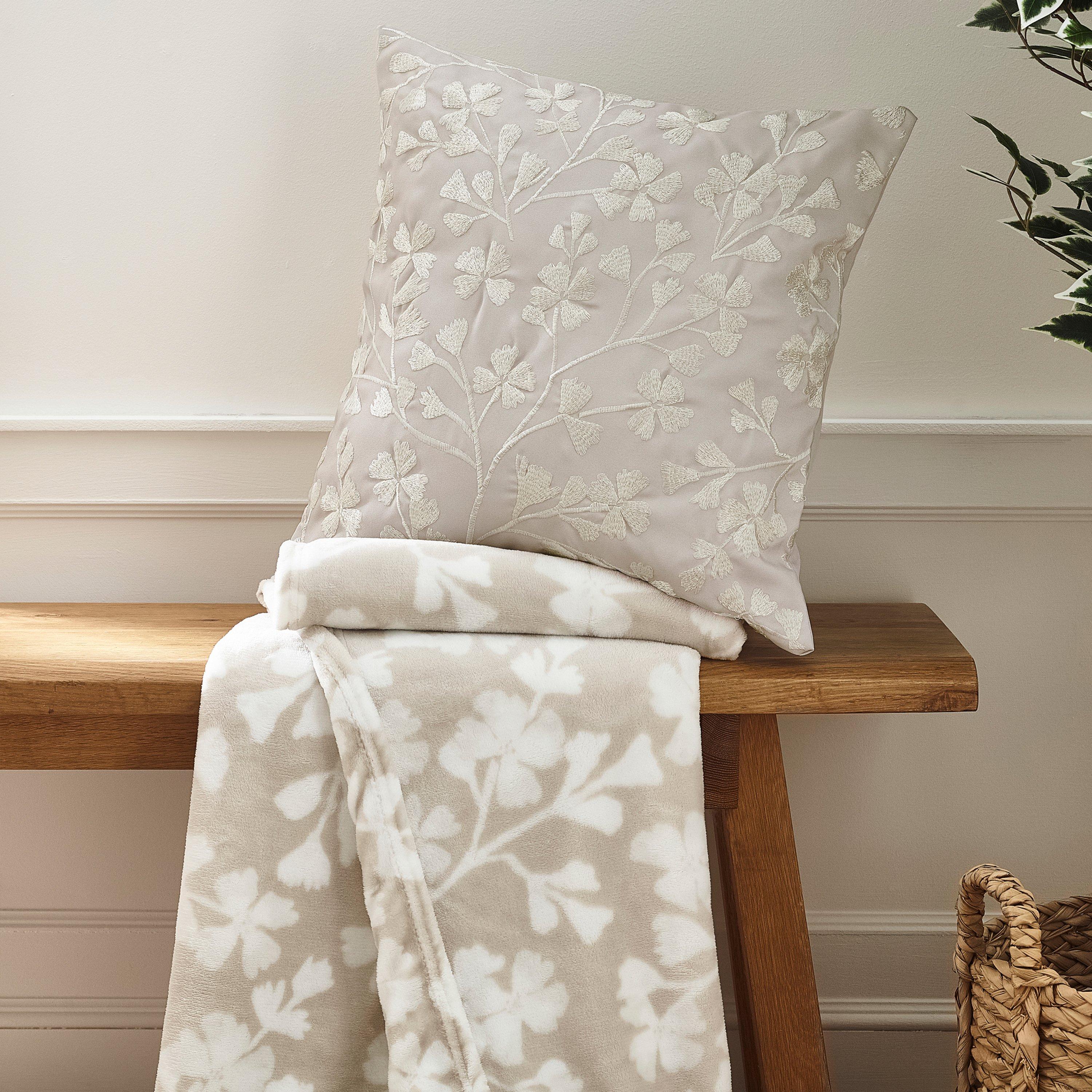 Natural - Catherine Lansfield - Brooke Floral Cushion - 2
