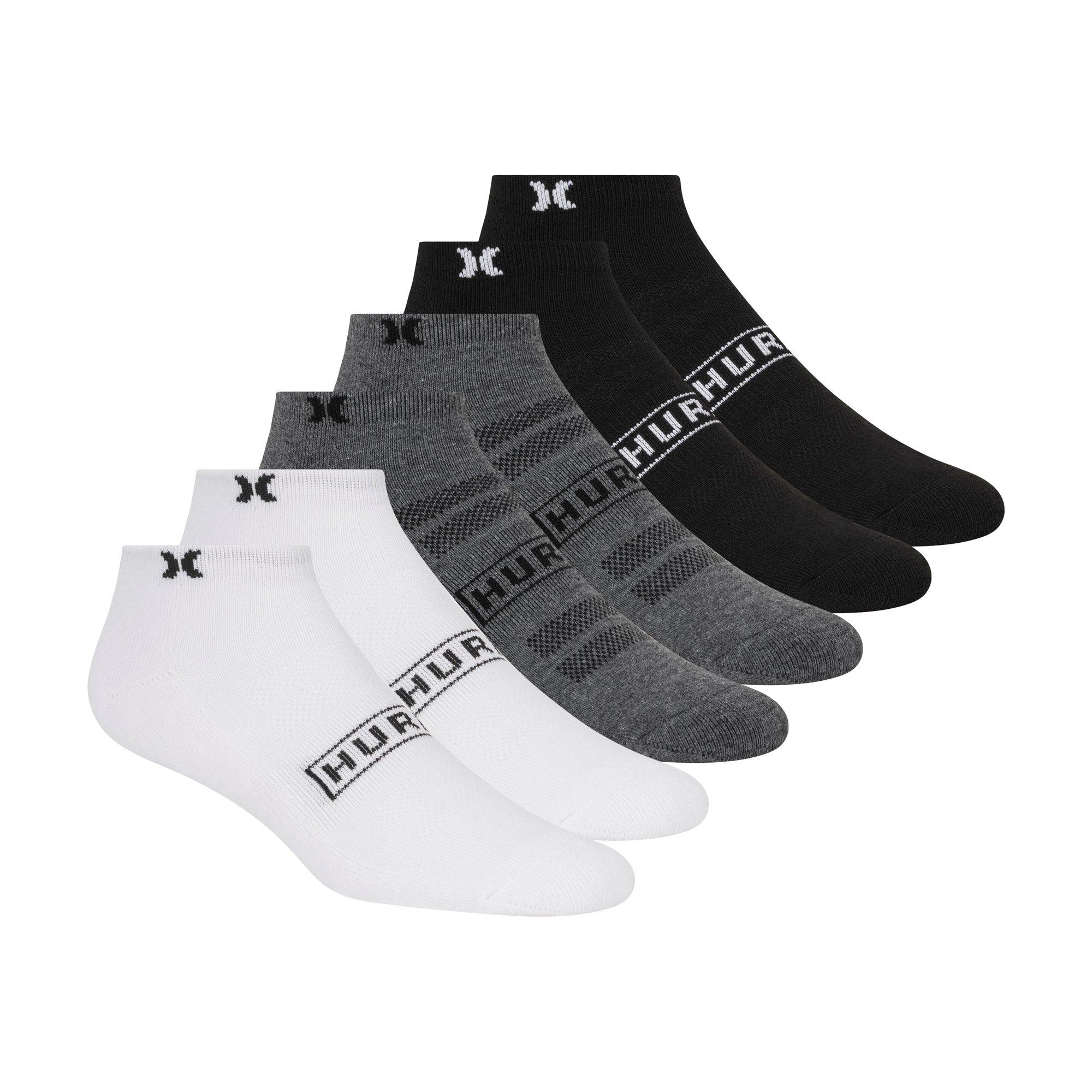 White/Black - Hurley - Men's Liner Invisible Socks - 1