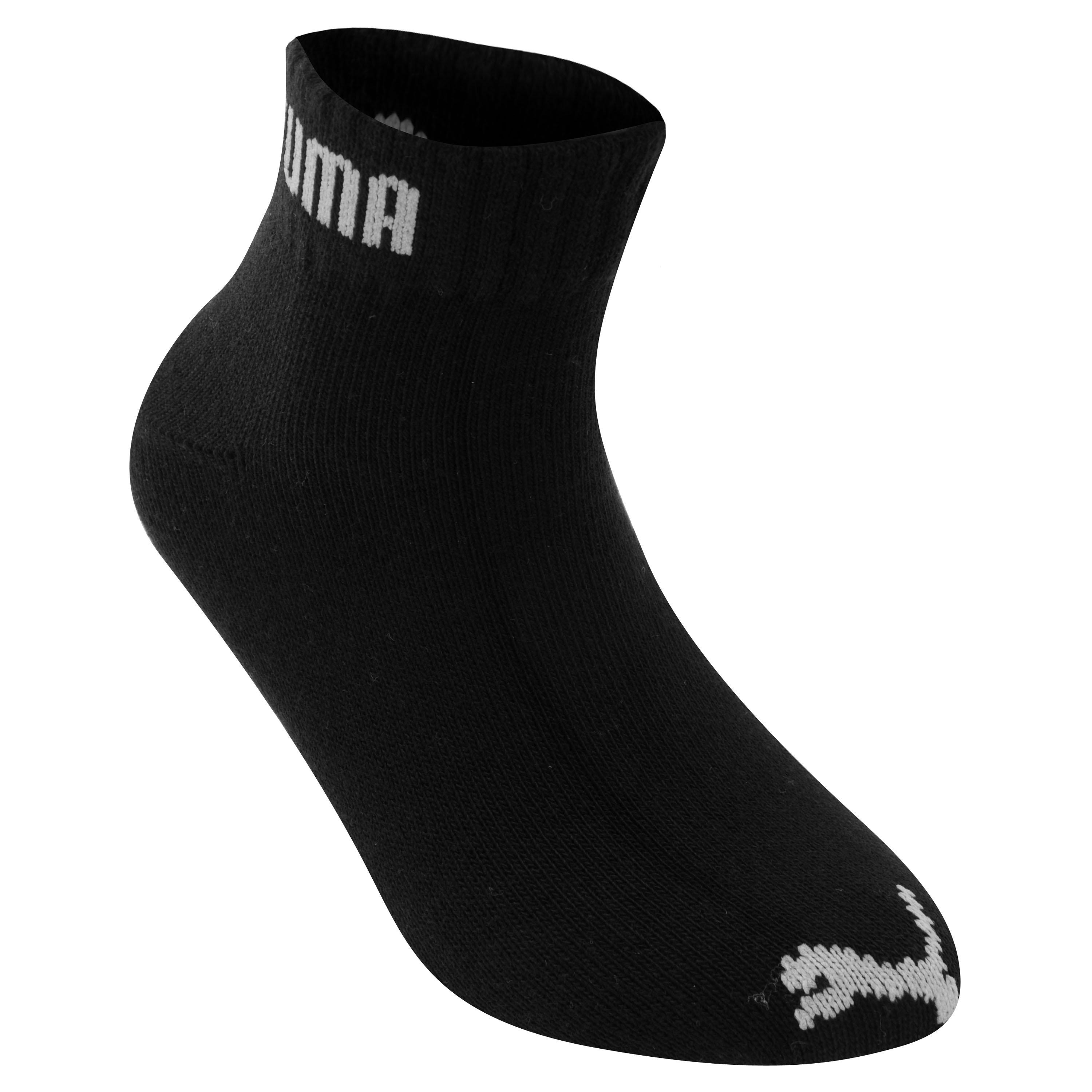 Black - Puma - 3 Pack Quarter Socks Junior - 2