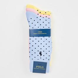 Ralph Lauren 3pk Dot Sock Sn52