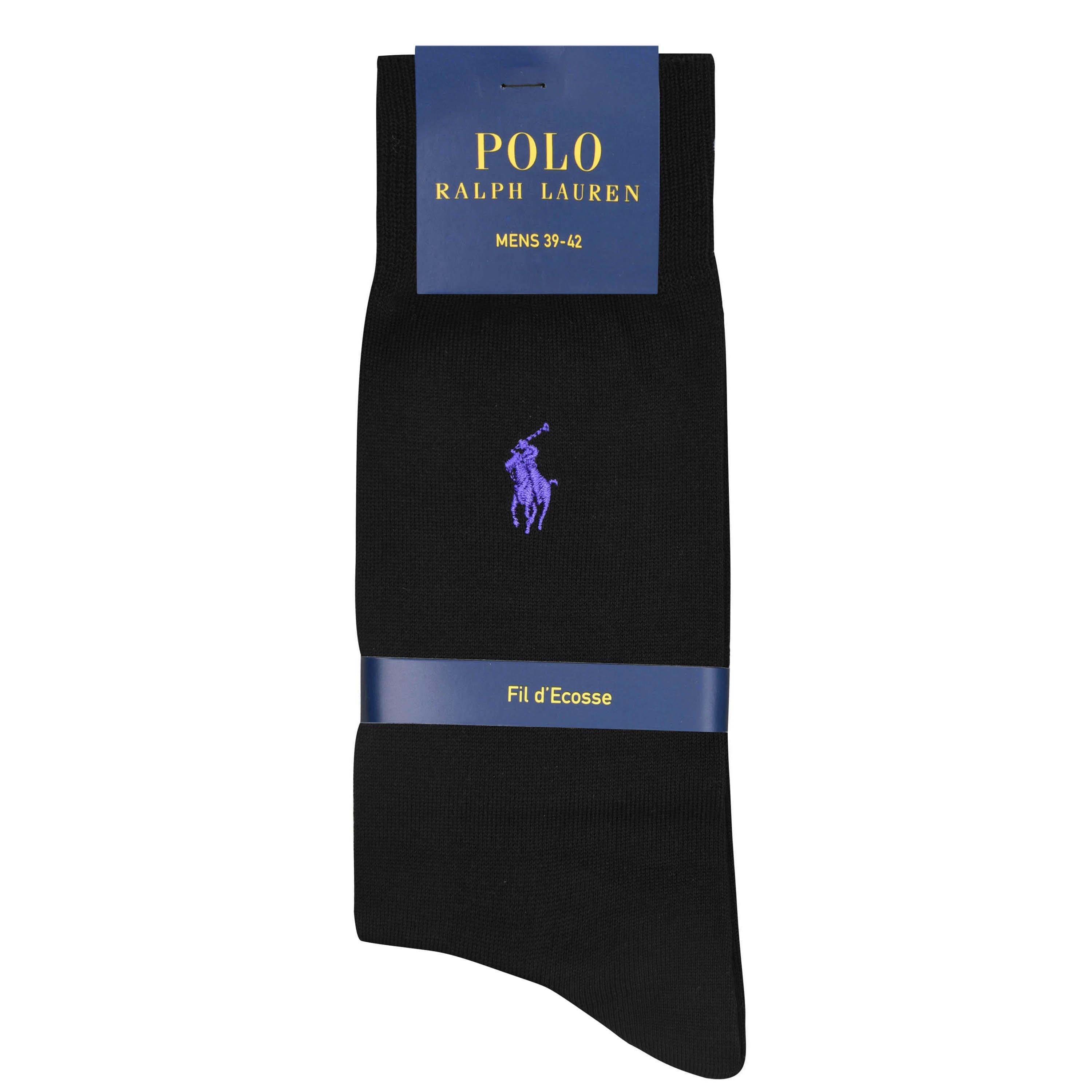 Black - Polo Ralph Lauren - Logo Knit Socks - 1