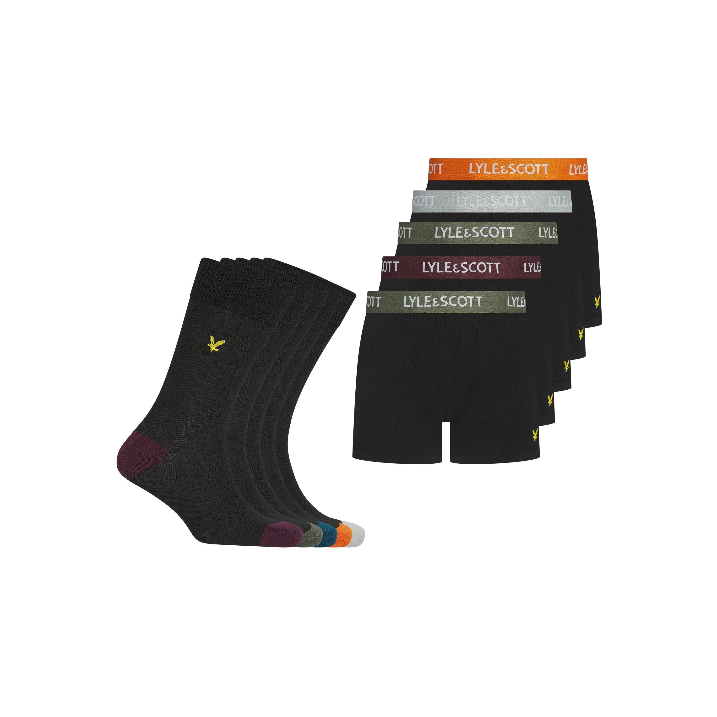 Lyle And Scott Men's Booker Sock Gift Sets - Black  - Small