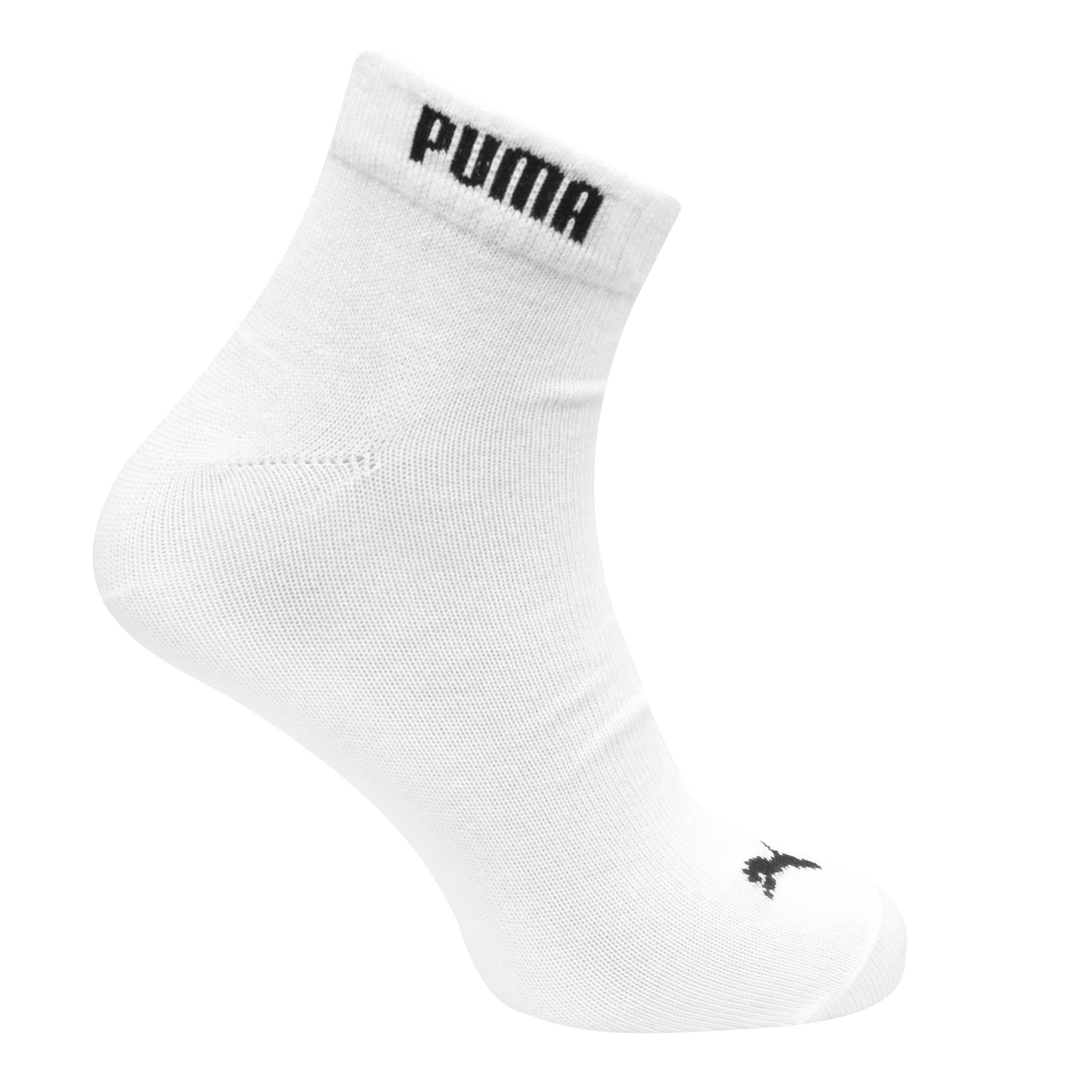 White - Puma - 3 Pack Quarter Socks Mens - 2