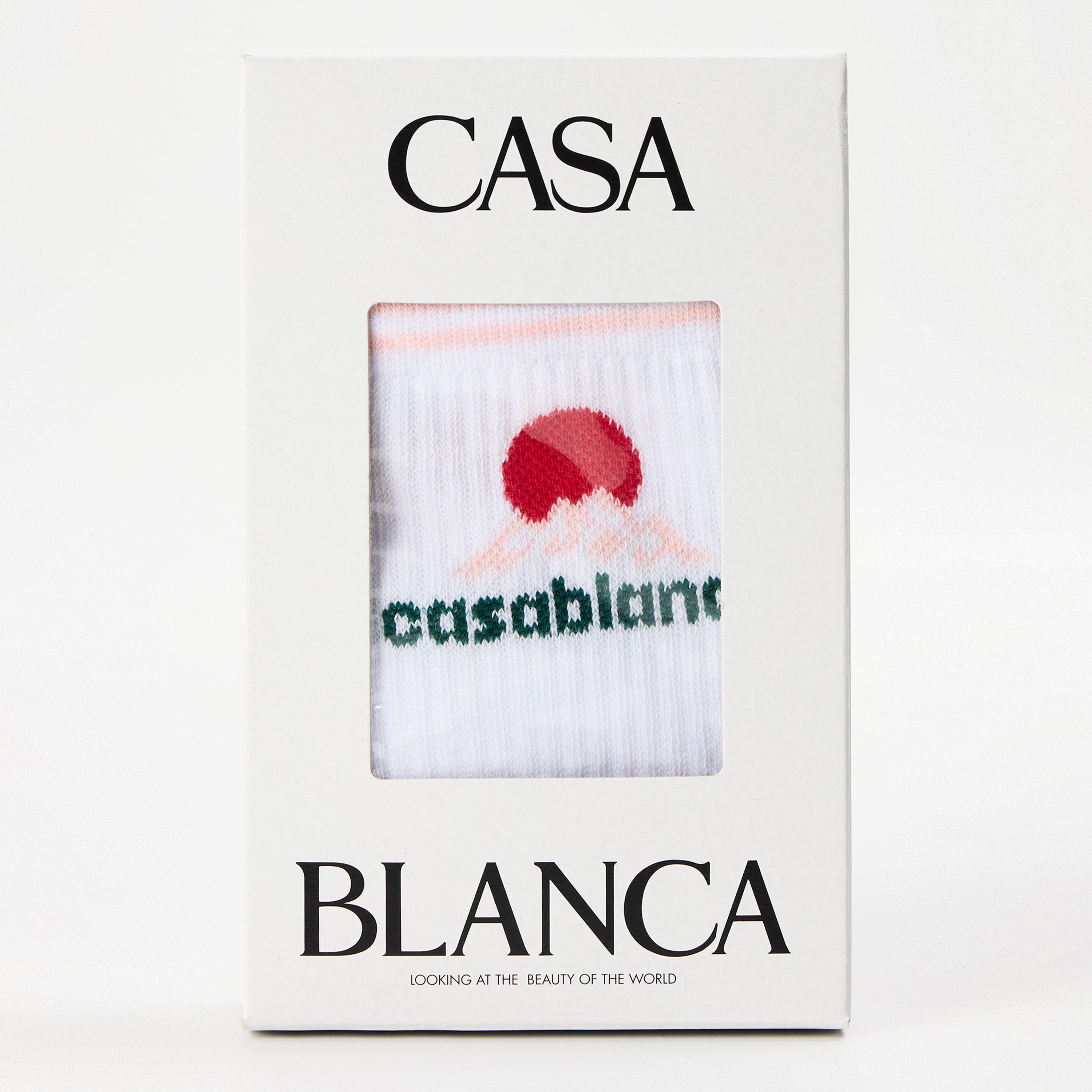 White - Casablanca - Men's Casa Montagne Crew Socks - 2