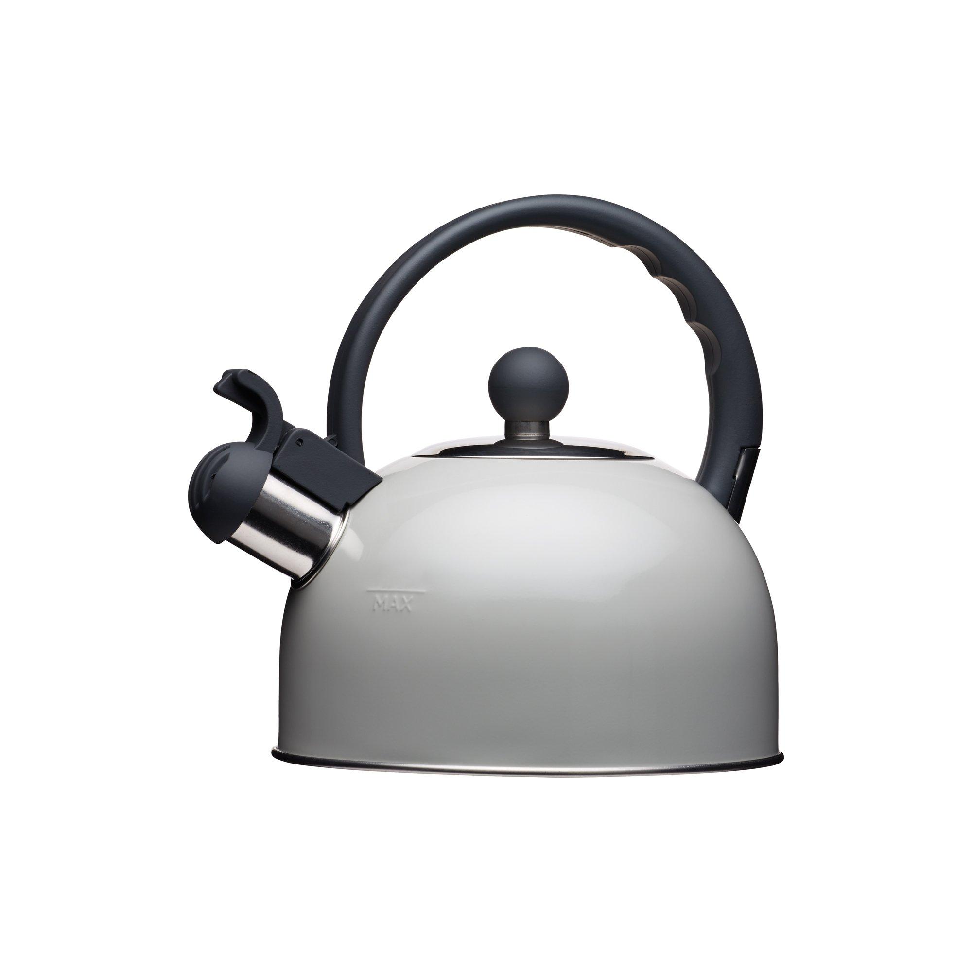 Grey - KitchenCraft - Living Nostalgia Whistling Kettle 1.4 Litre - 1