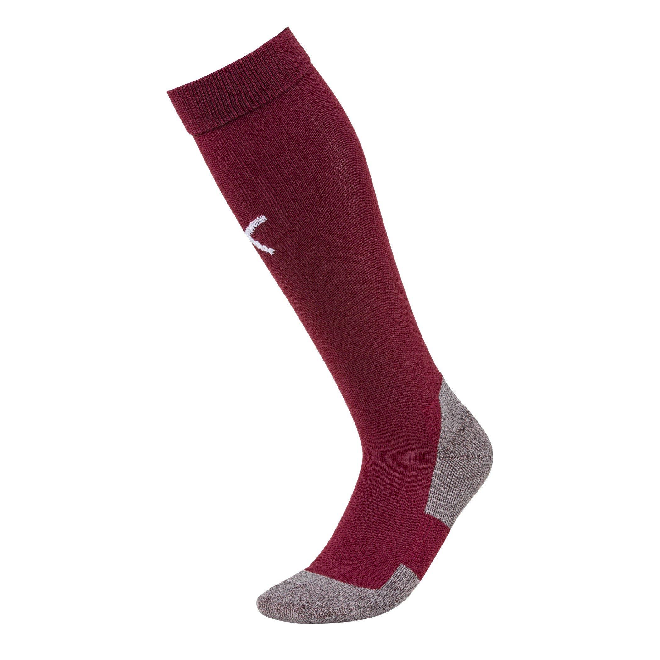 Puma Men's Team Liga Socks Core Football Sock - Cordovan/White - 12-14