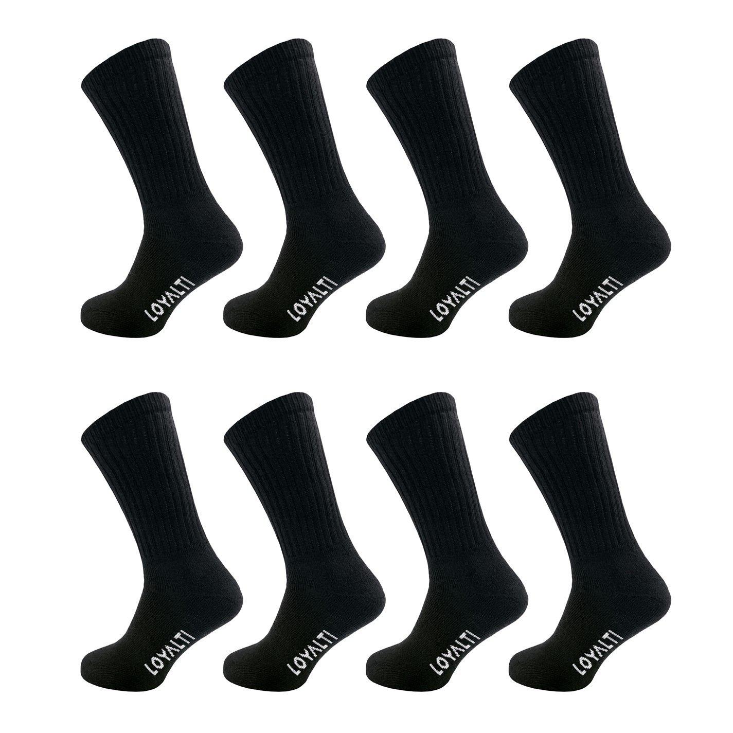 Preto - Loyalti - Men's 8-Pack Crew Socks - 2