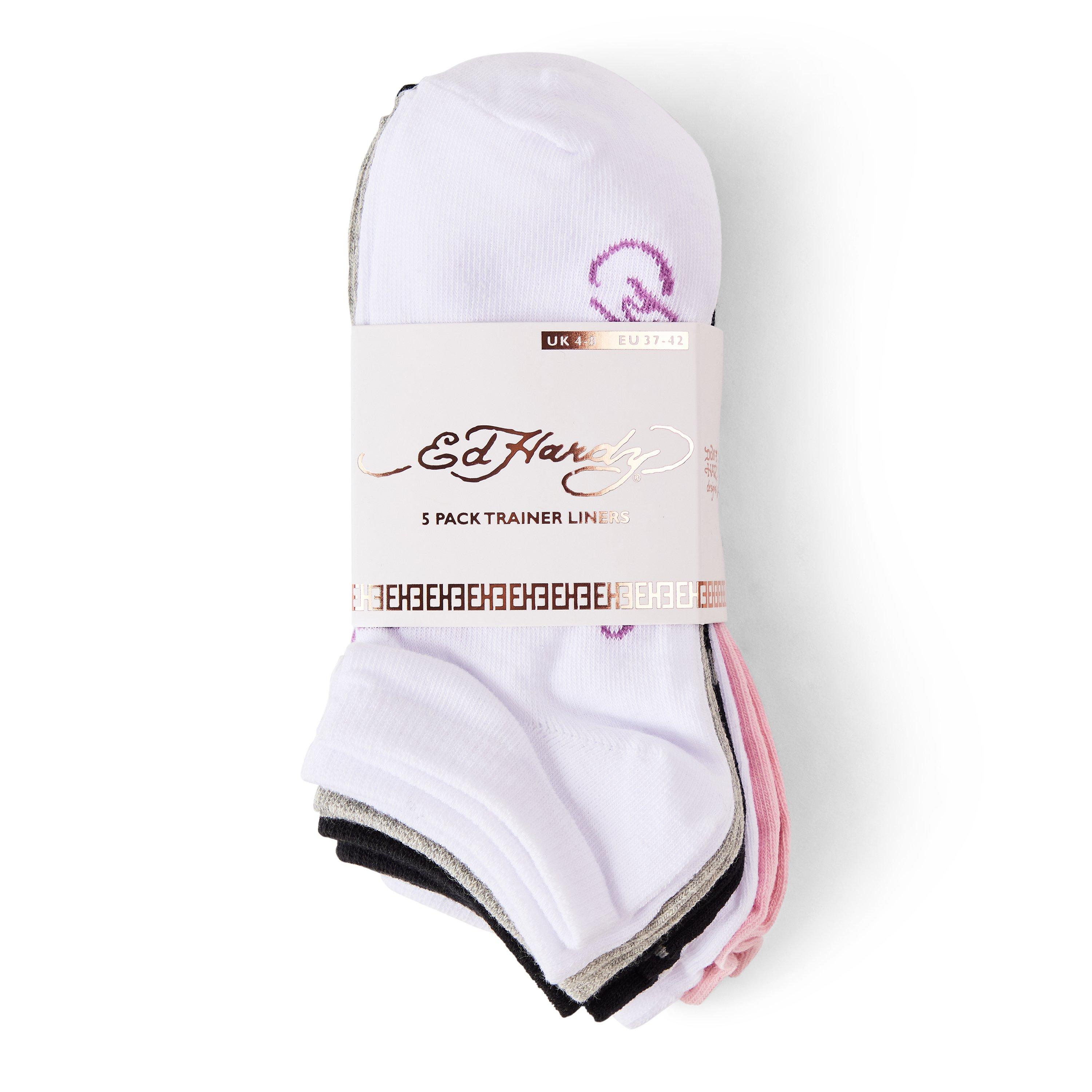 Multi - Ed Hardy - Women's 5 Pack Tamri Trainer-Liner Socks - 2