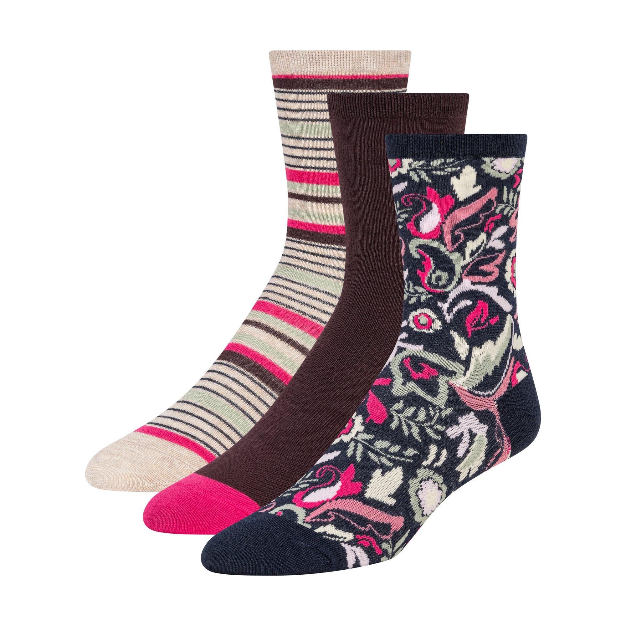 Ted Baker Women's Crew Socks - Navy/Patt Mix - Ladies 4-8