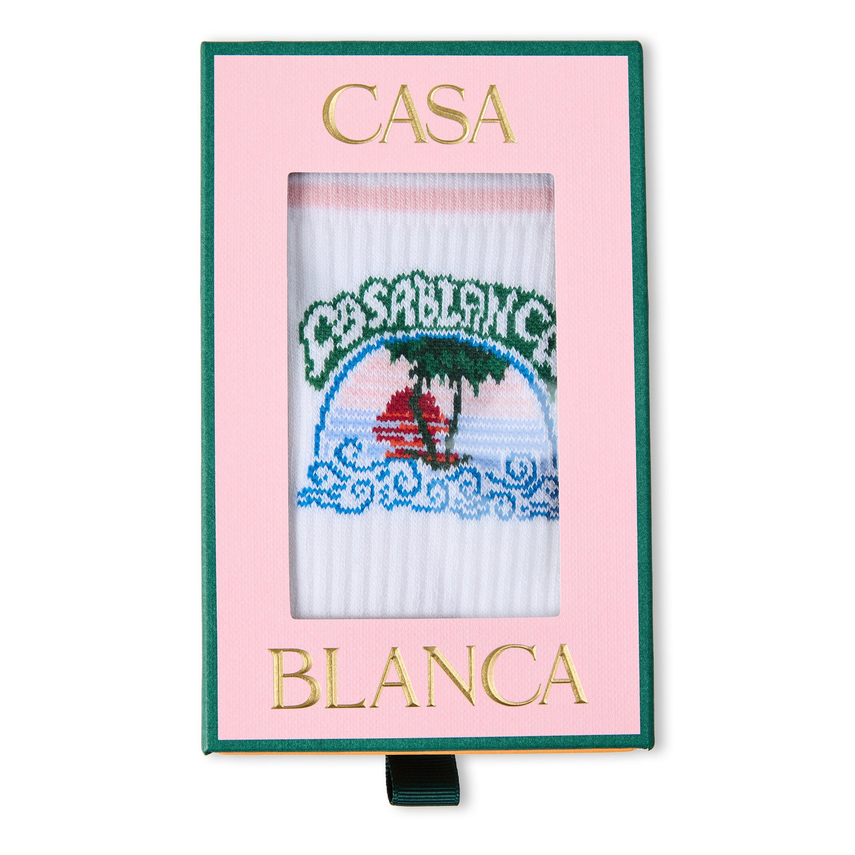 White - Casablanca - Casa Palm Tree Sock Sn64 - 2