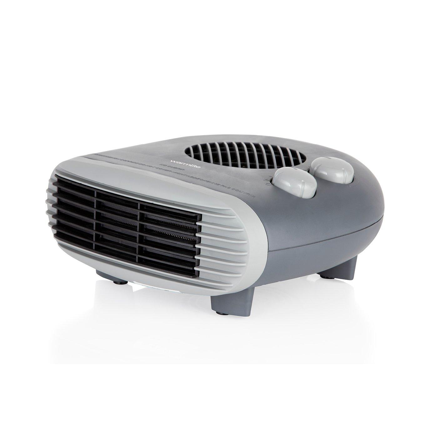 Titanium - Warmlite - 2000W Flat Fan Heater Dark Titanium - 1