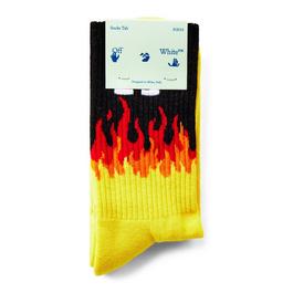 Off White Flames Socks Sn99