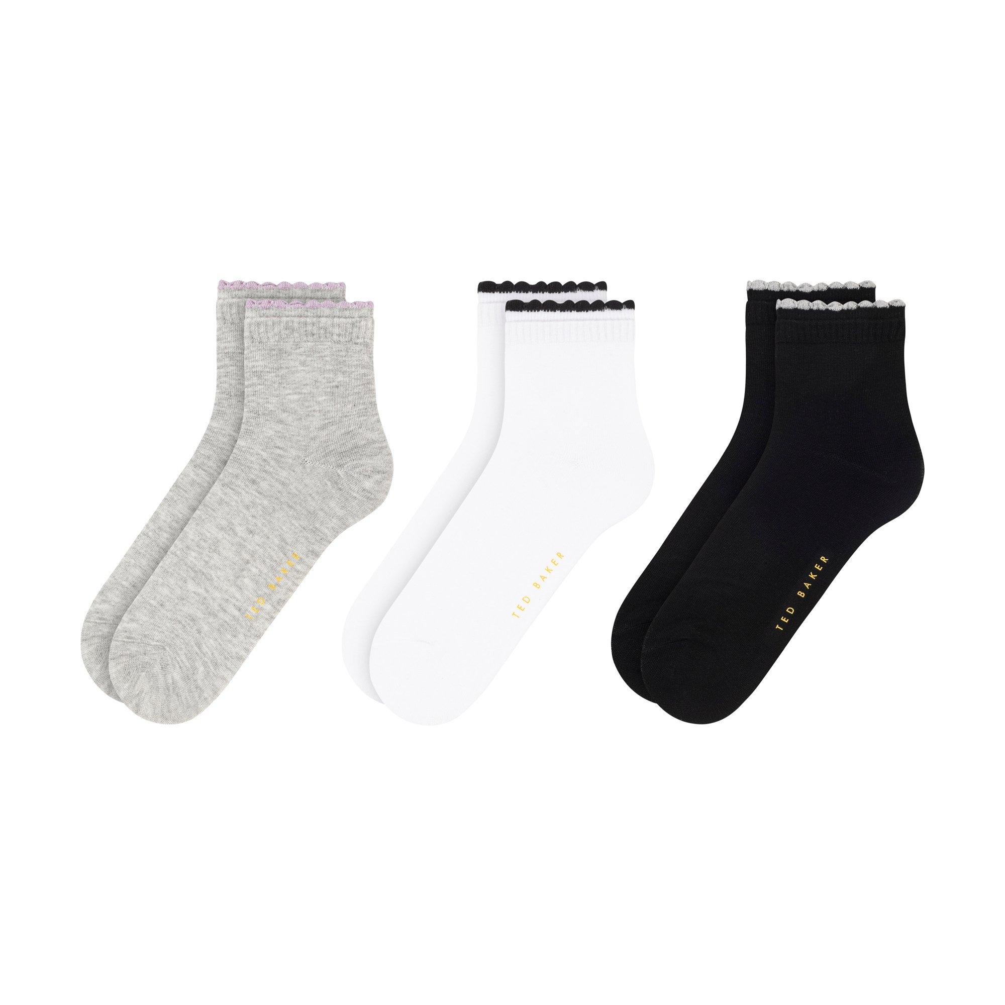 Blk/Wht/Grey - Ted Baker - Women's Crew Socks - 2