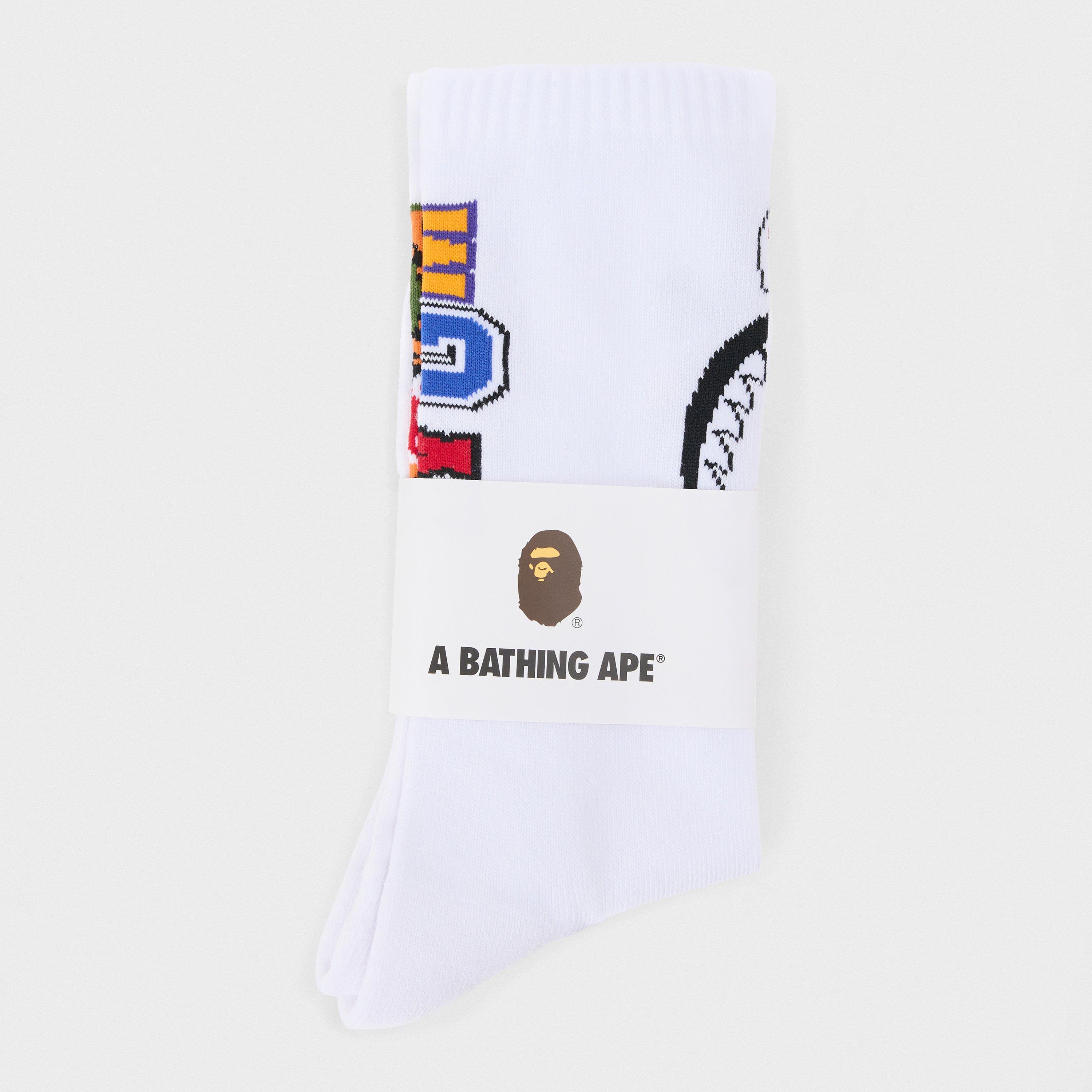 White - A Bathing Ape - Men's Shark Crew Socks - 2