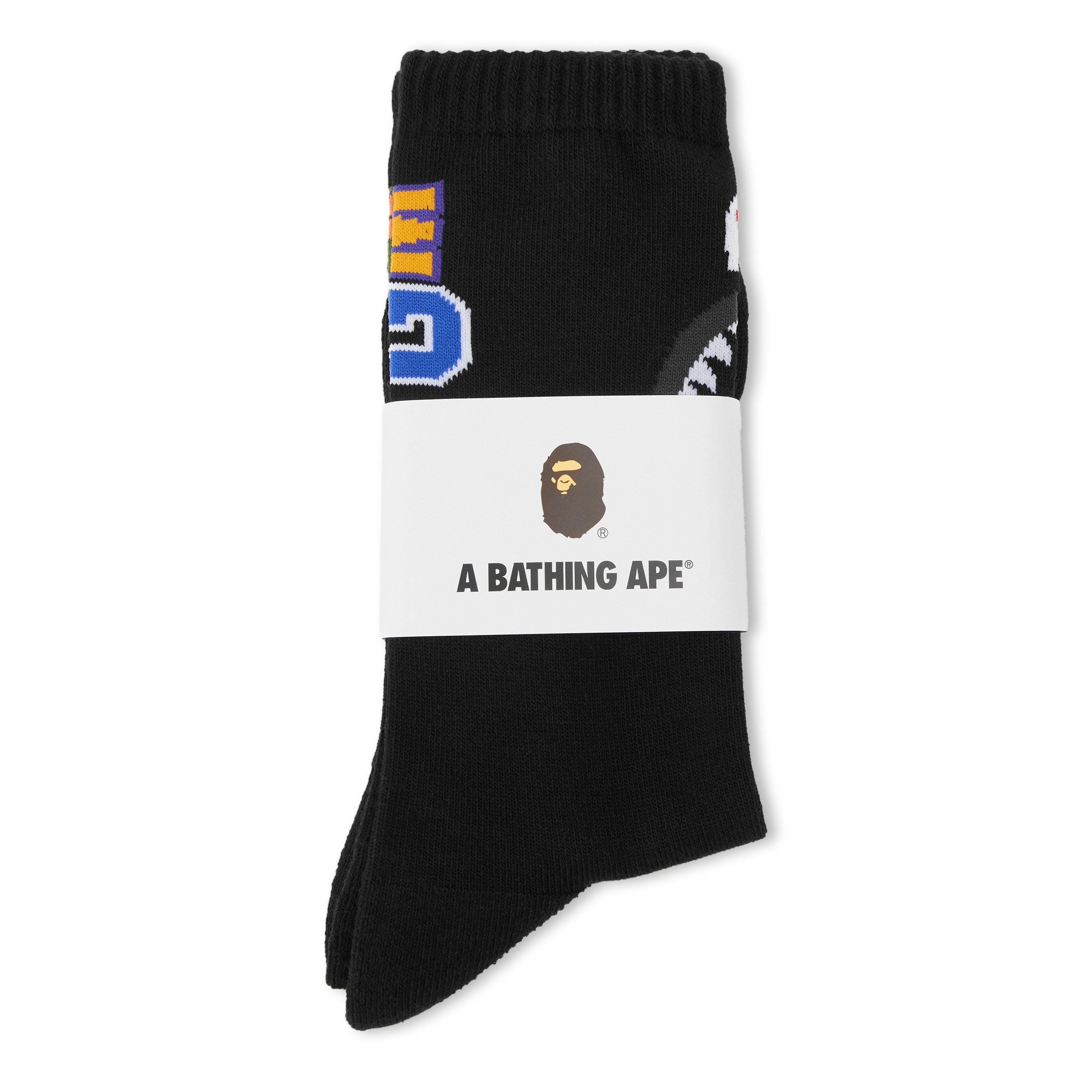 Black - A Bathing Ape - Men's Shark Crew Socks - 2