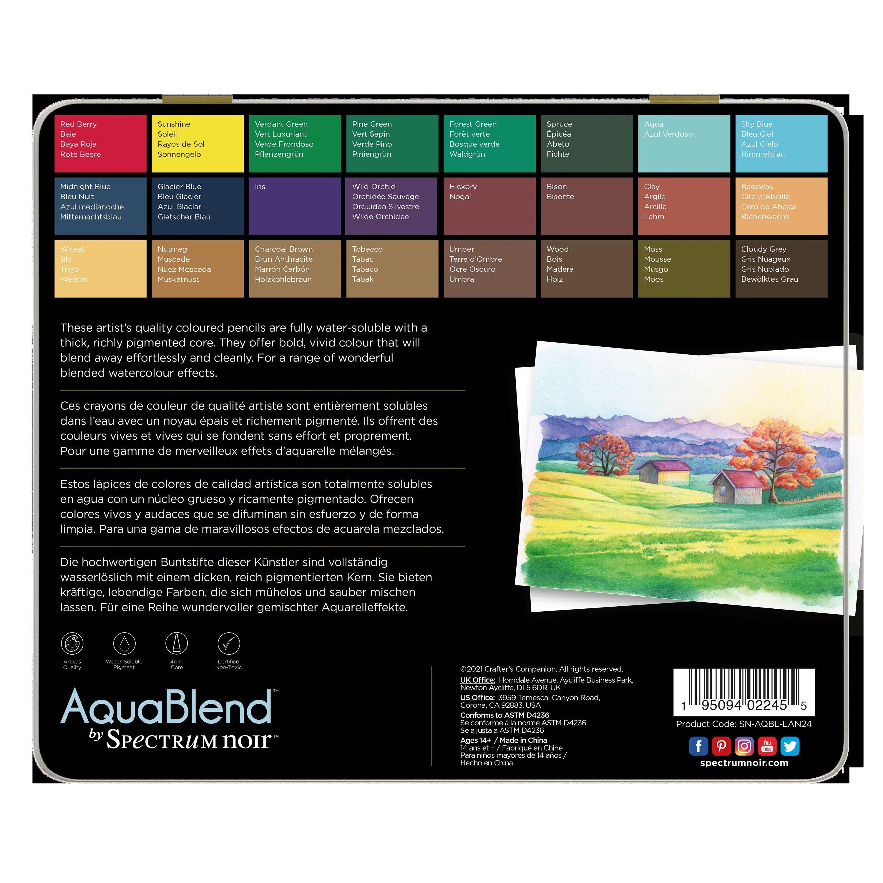 Multi - Crafters Companion - Spectrum Noir Aquablend Pencils (24PC) - Landscape - 2