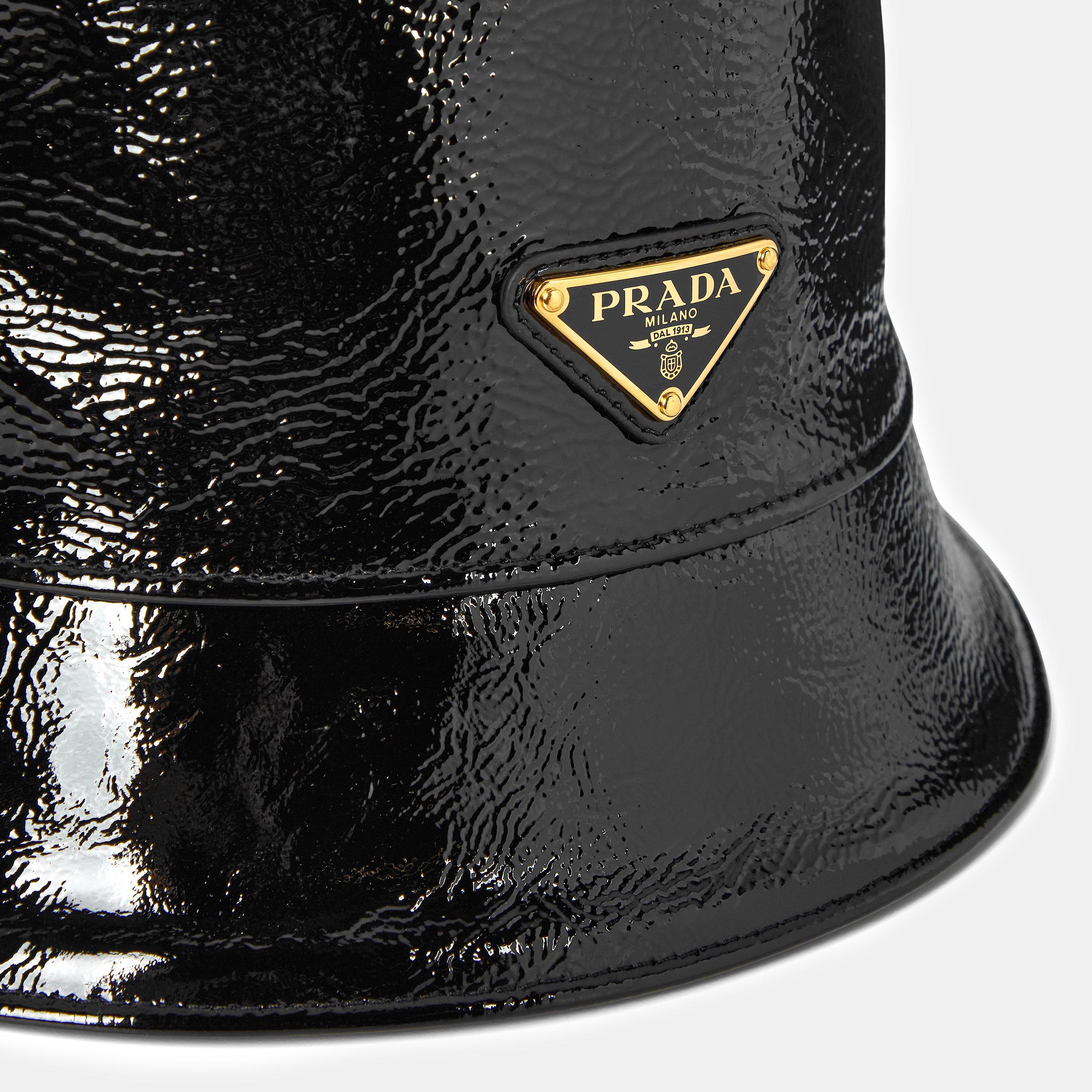 Nero - Prada - Women's Patent Bucket Hat - 4