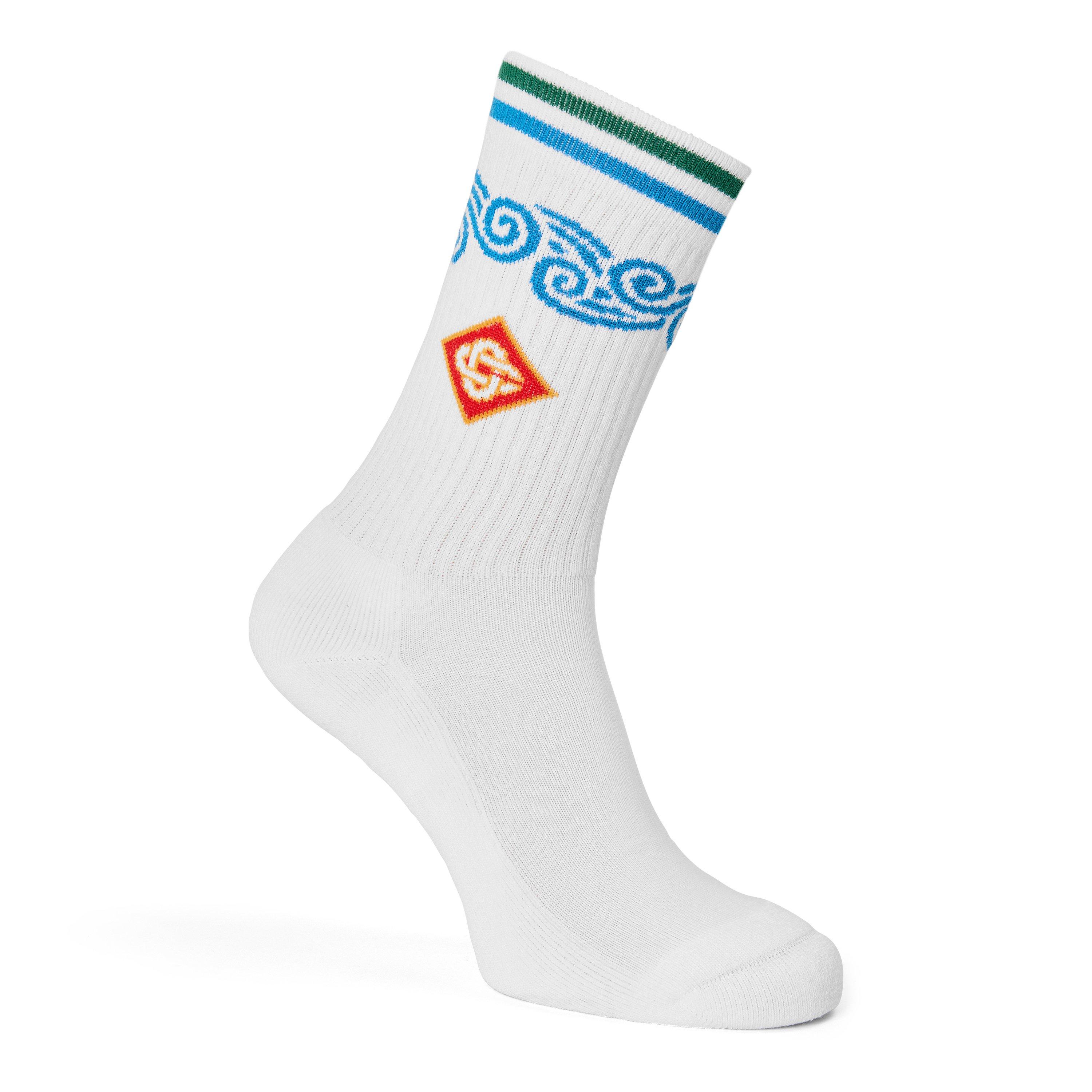 Casablanca Casa Wave Sock Sn64 - White - S/M