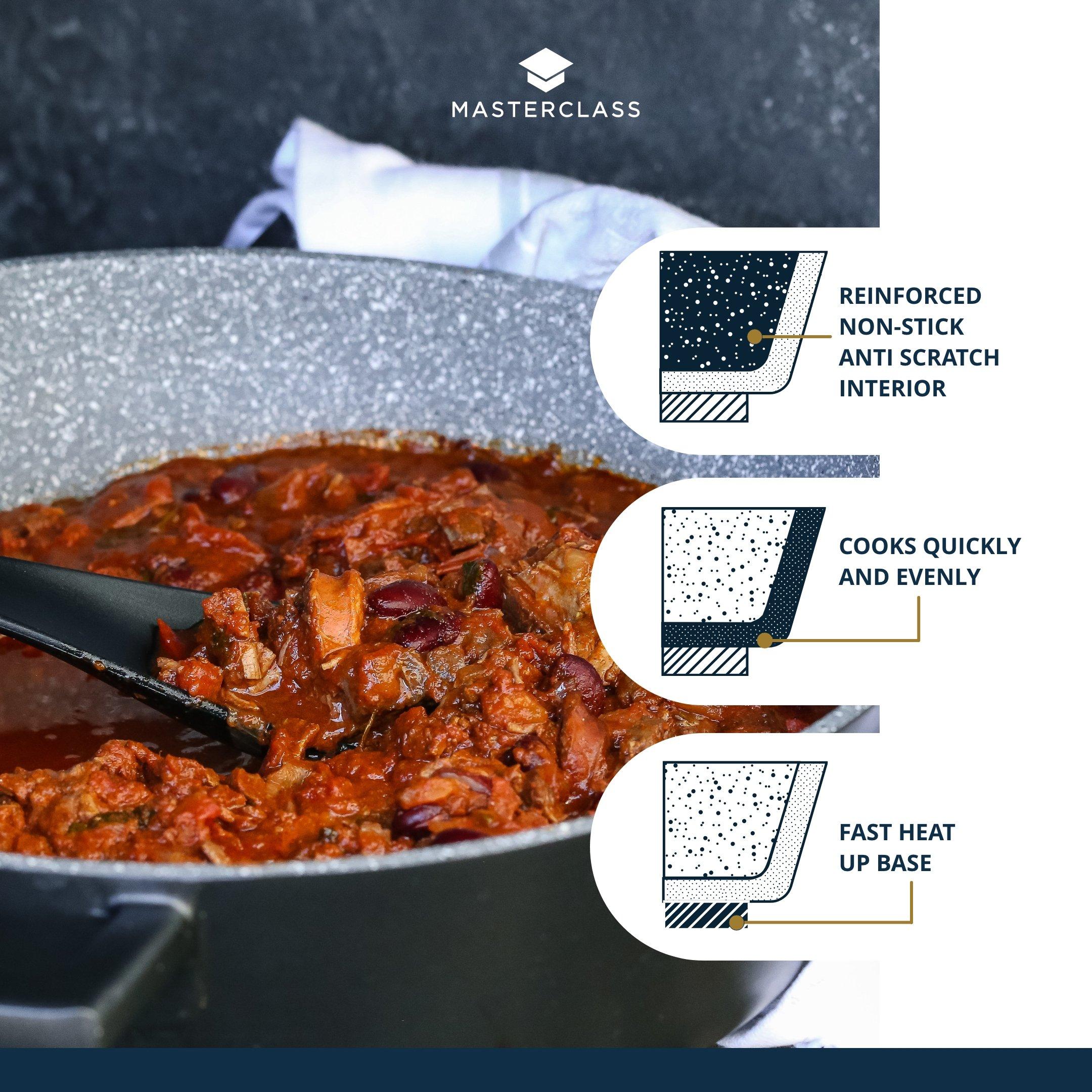 Black - MasterClass - MasterClass Cast Aluminium Black Casserole Dish - 4