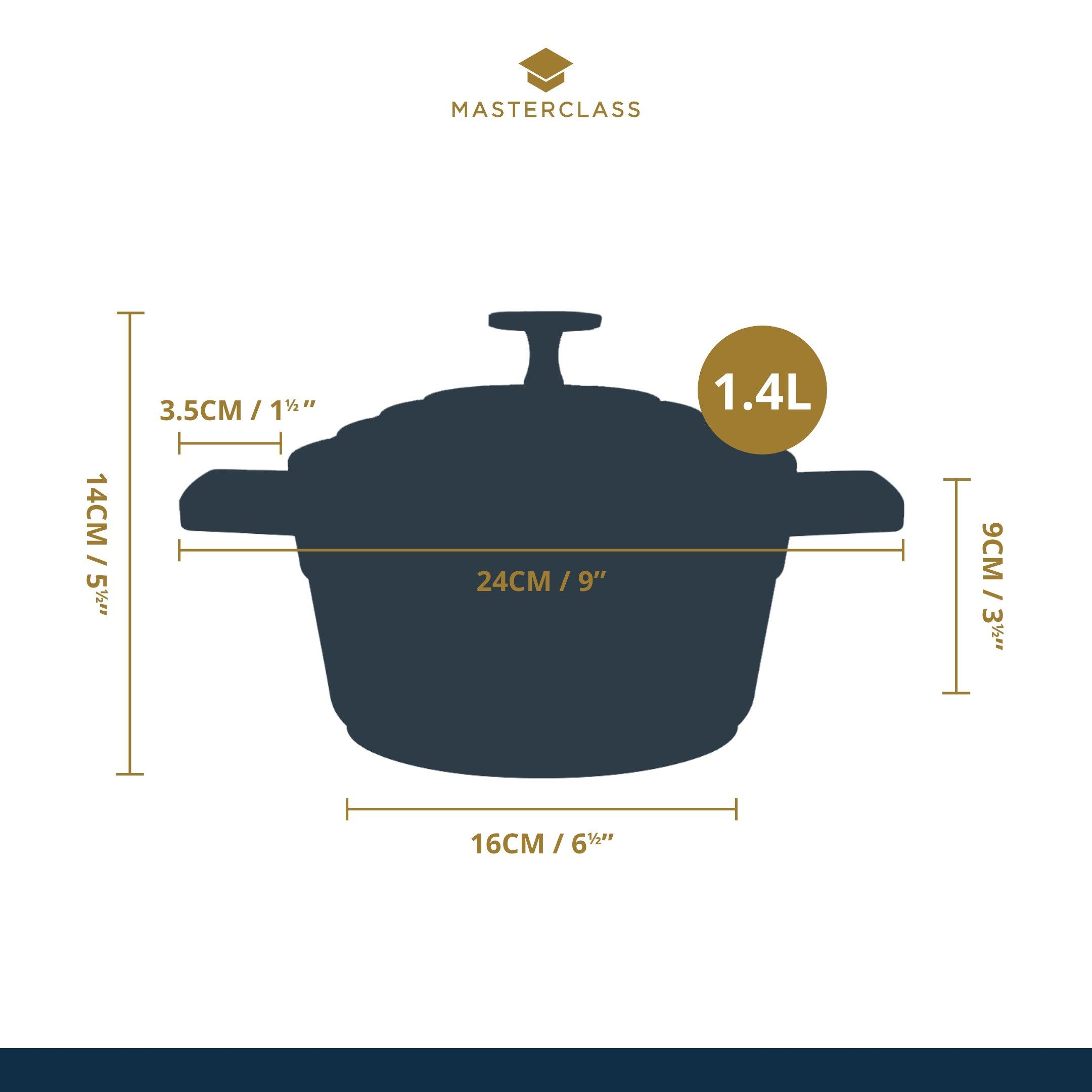 Black - MasterClass - MasterClass Cast Aluminium Black Casserole Dish - 5