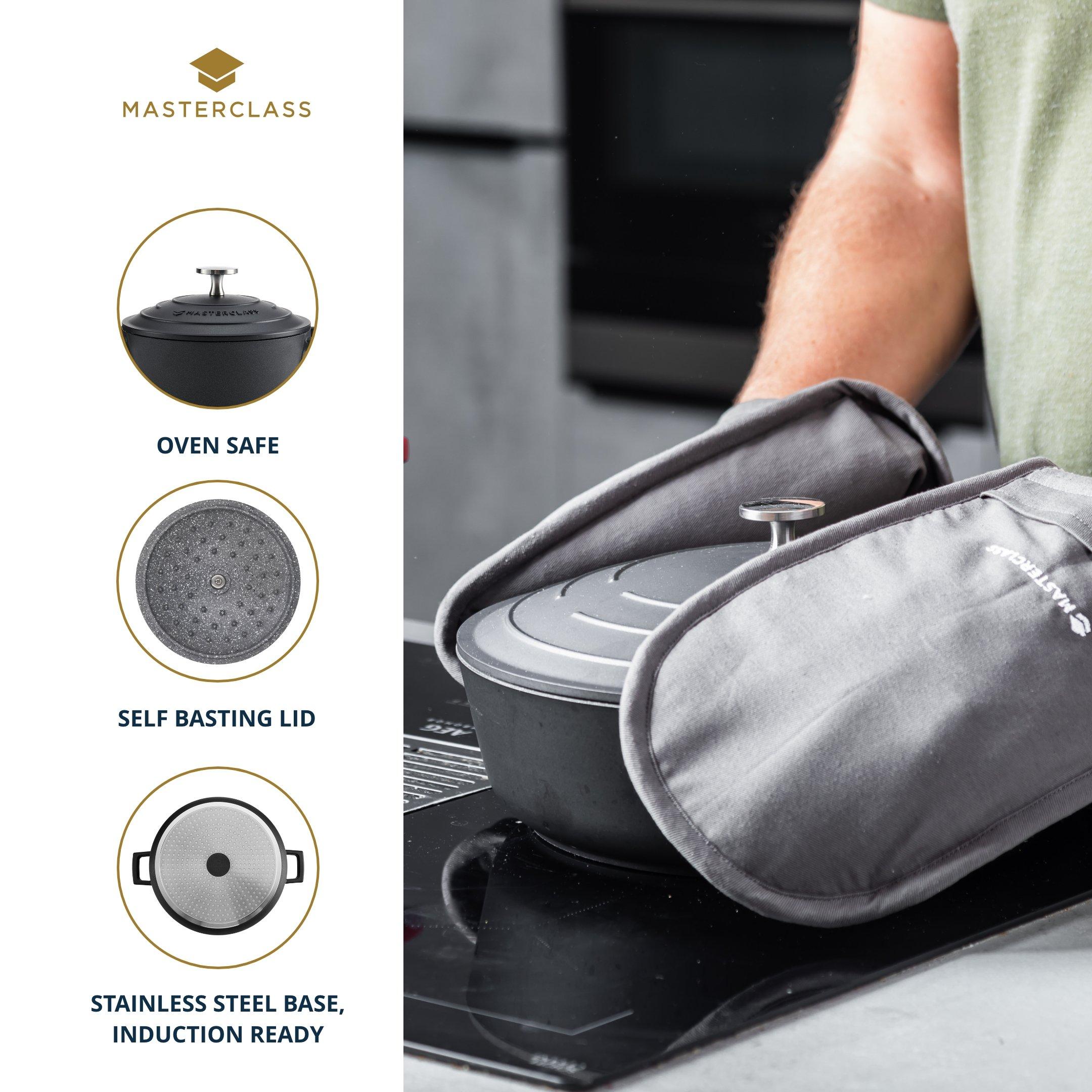 Black - MasterClass - MasterClass Cast Aluminium Black Casserole Dish - 7