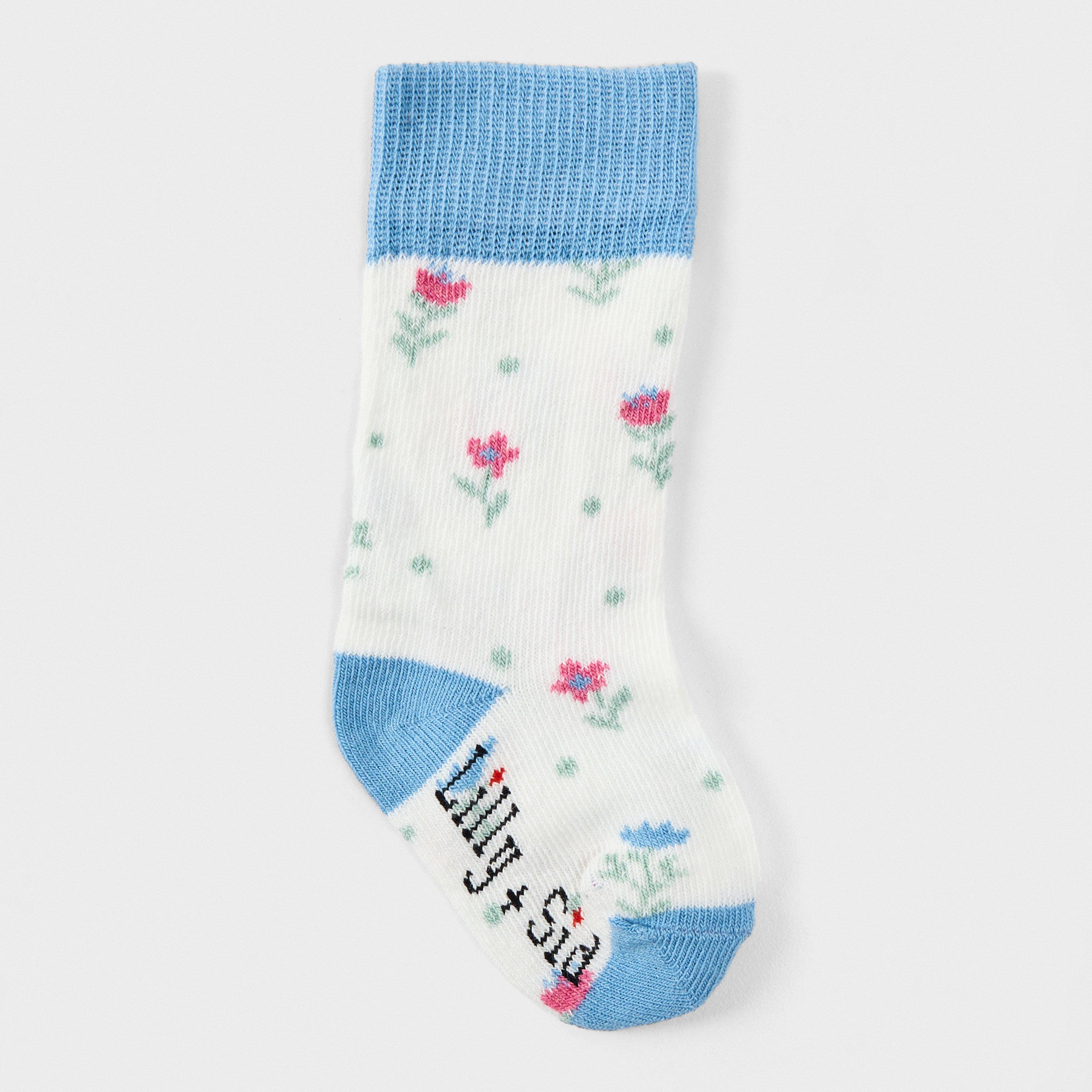 Lilly And Sid  Floral Knee High Socks -  - 0-6 Months