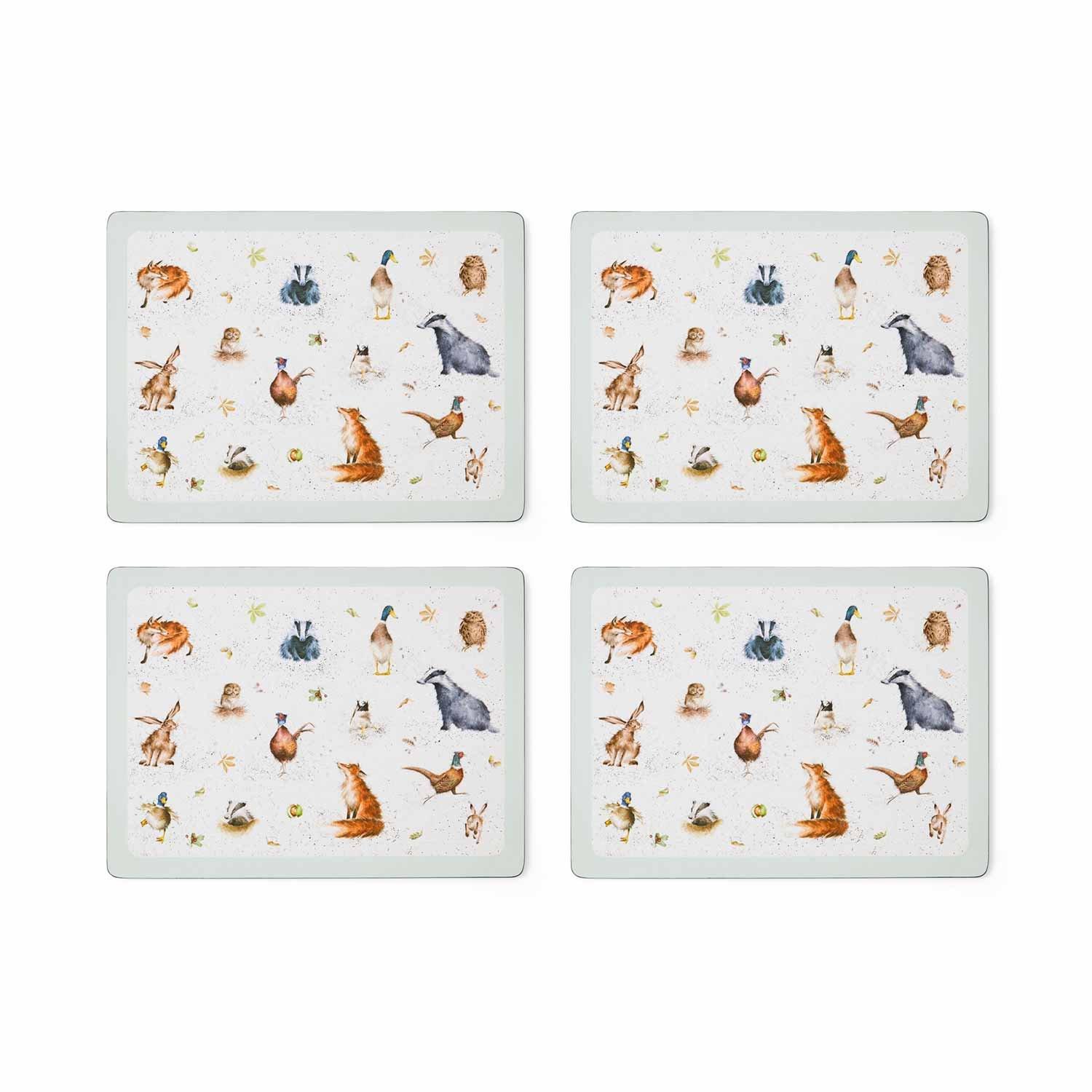 Royal Worcester Wrendale  Wrendale Designs Set Of 4 Large Placemats - Neutral