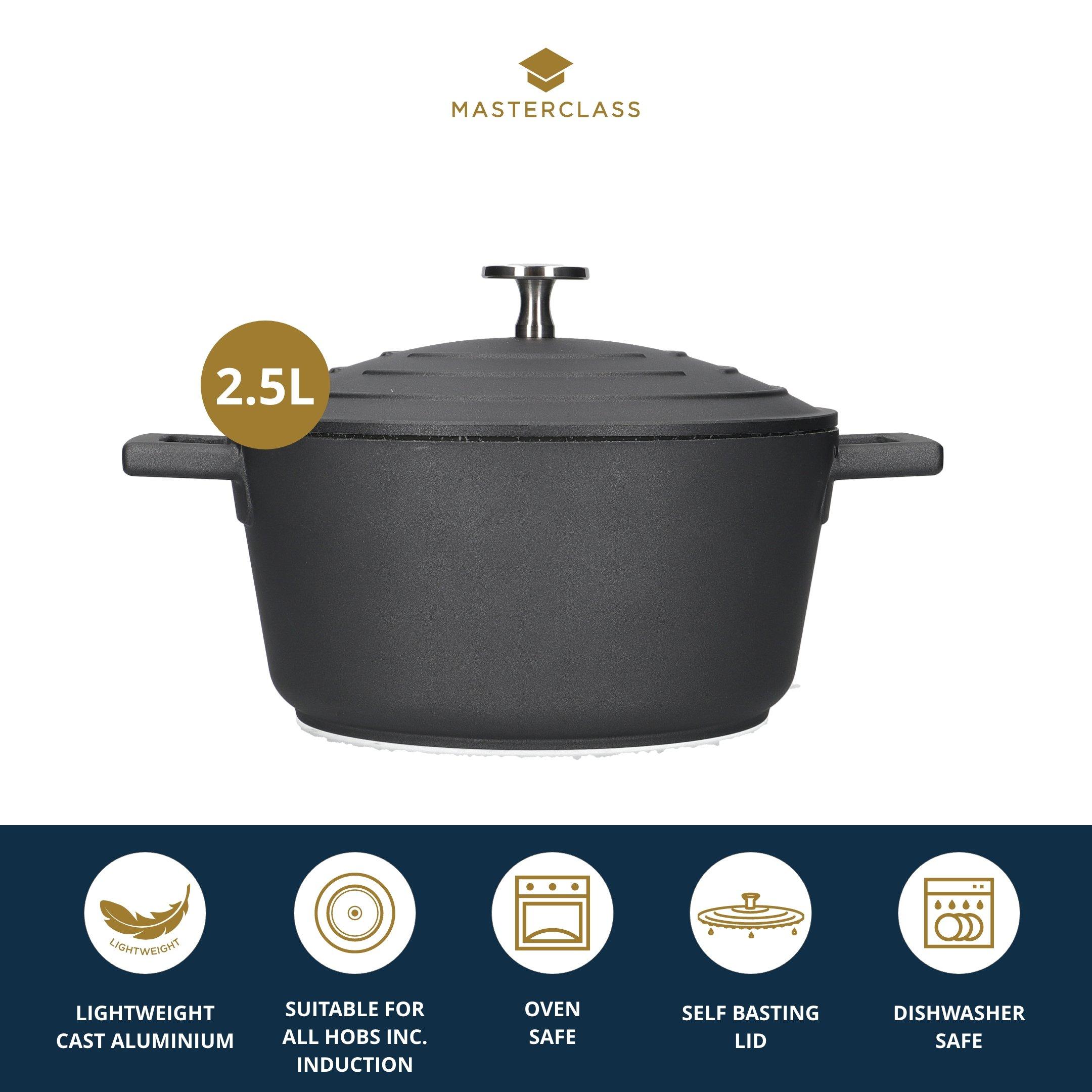 Black - MasterClass - MasterClass Cast Aluminium Casserole Dish - 6