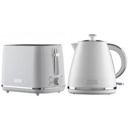 Daewoo Electricals White Stirling Pyramid Kettle & Toaster Set