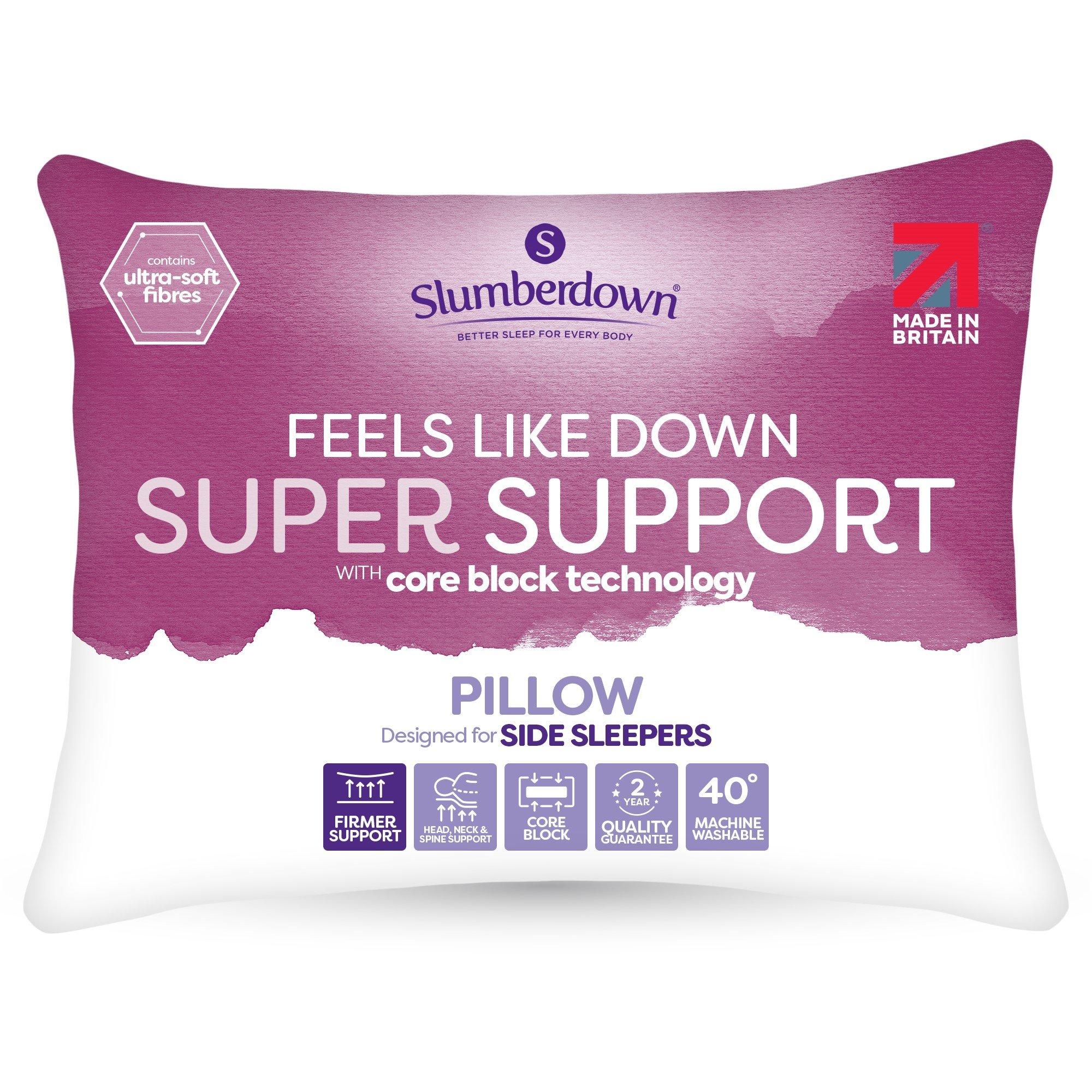Slumberdown  Feels Like Down Super Support Pillows - White - 2 Pack