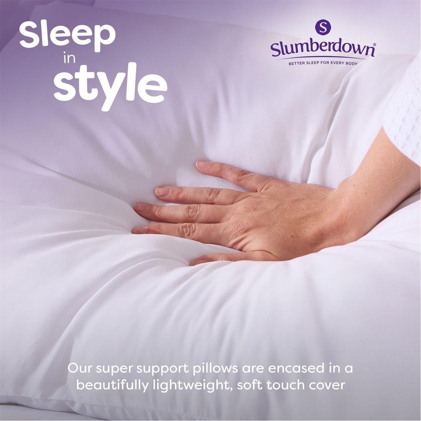 White - Slumberdown - Feels like Down Super Support Pillows - 5