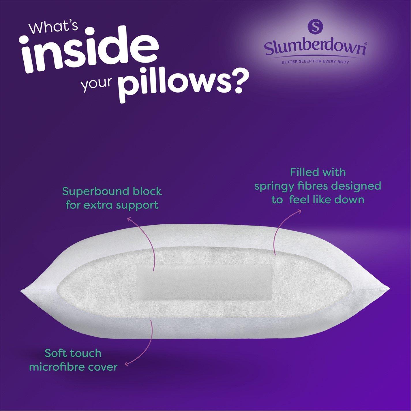 White - Slumberdown - Feels like Down Super Support Pillows - 7