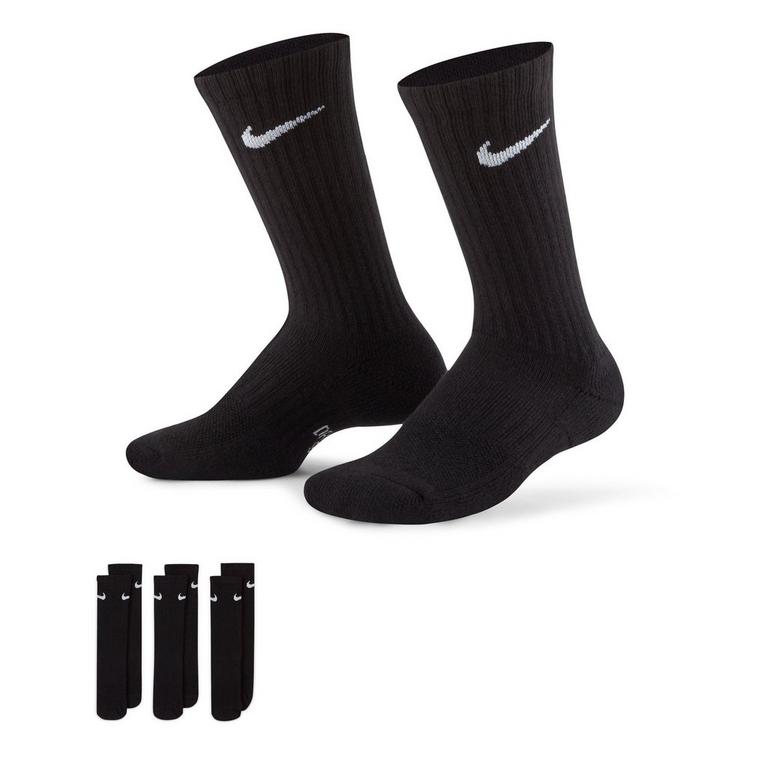 Noir - Nike - Kids'  Performance Cushioned Crew Training Socks (3 Pair) - 2