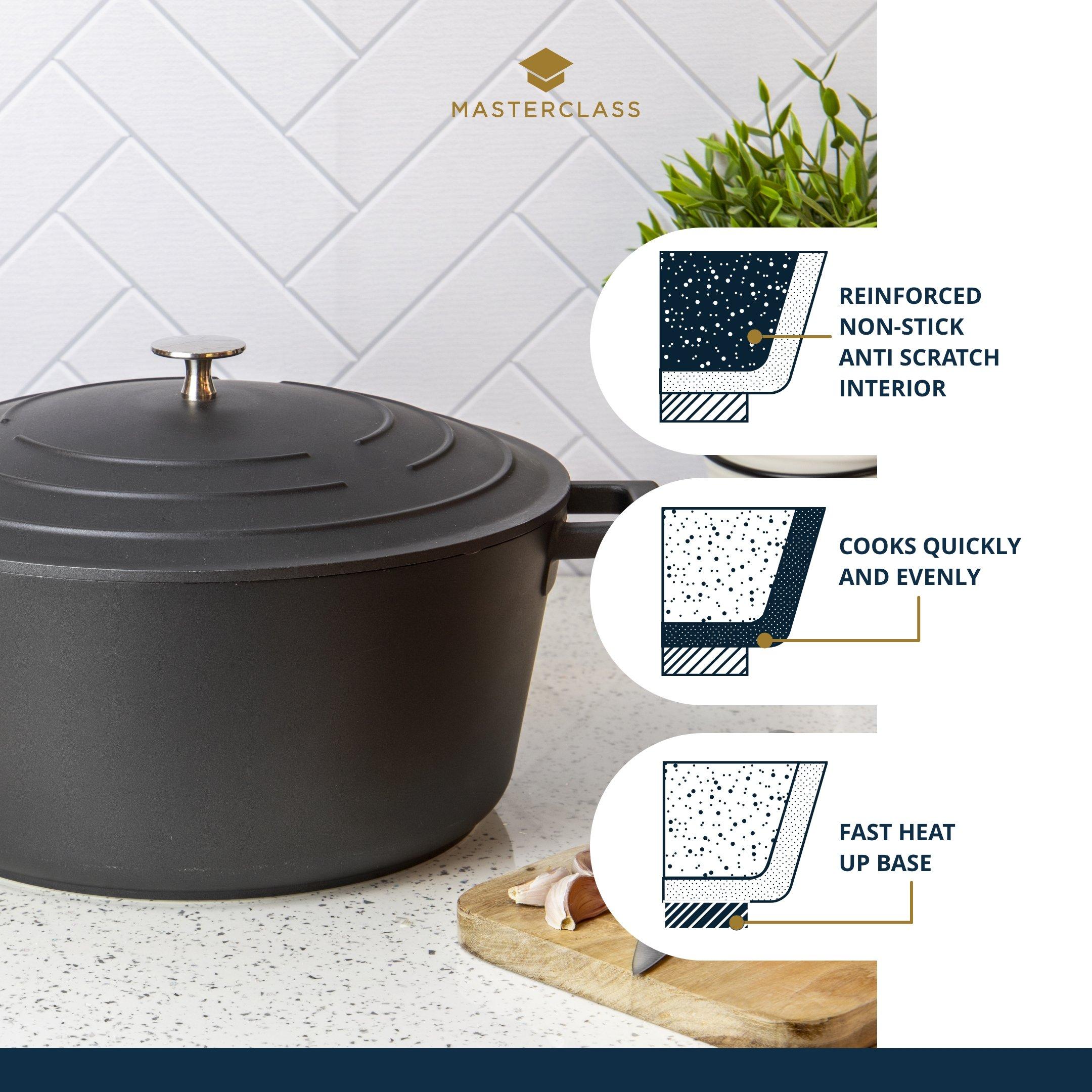 Black - MasterClass - MasterClass Cast Aluminium Casserole Dish - 5