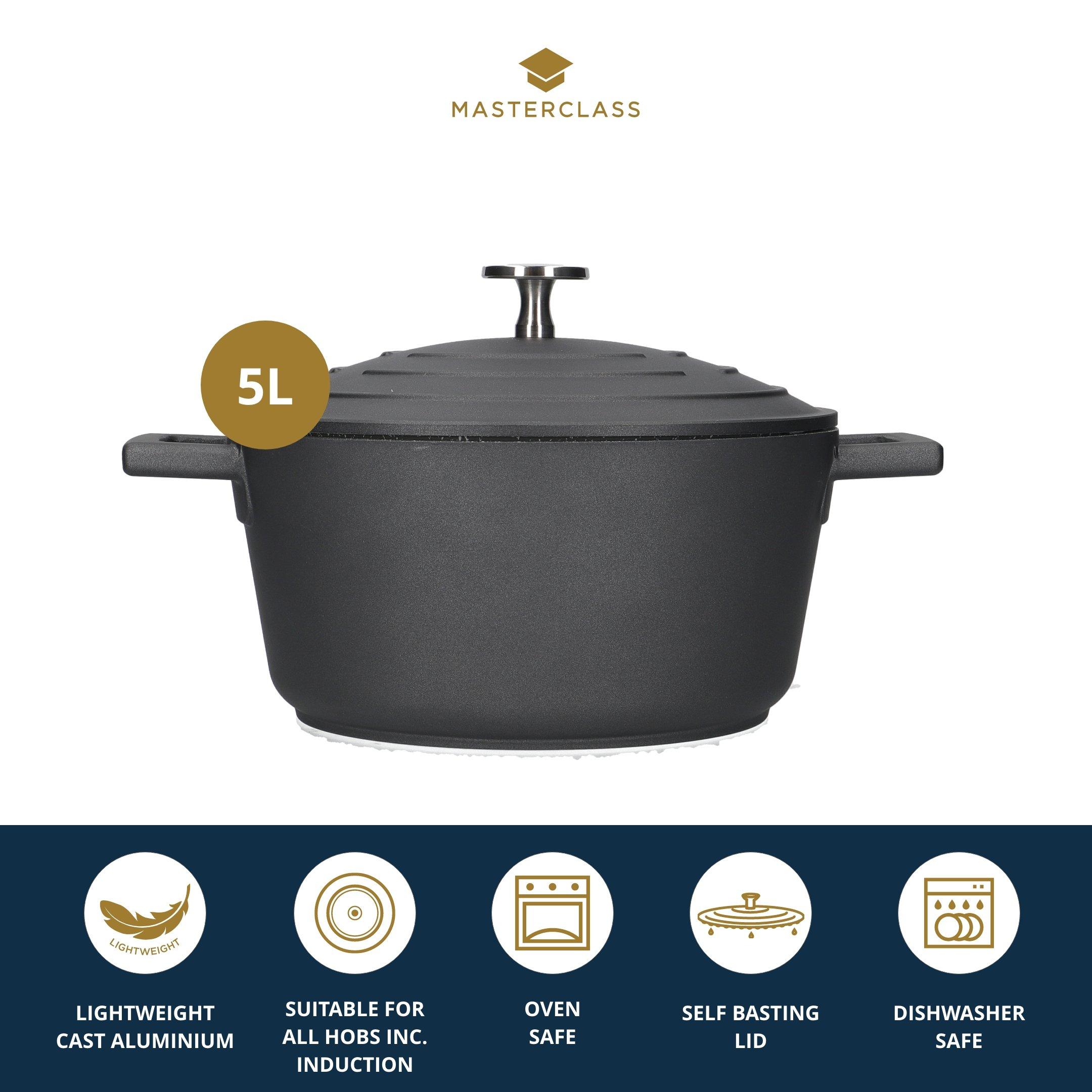 Black - MasterClass - MasterClass Cast Aluminium Casserole Dish - 6