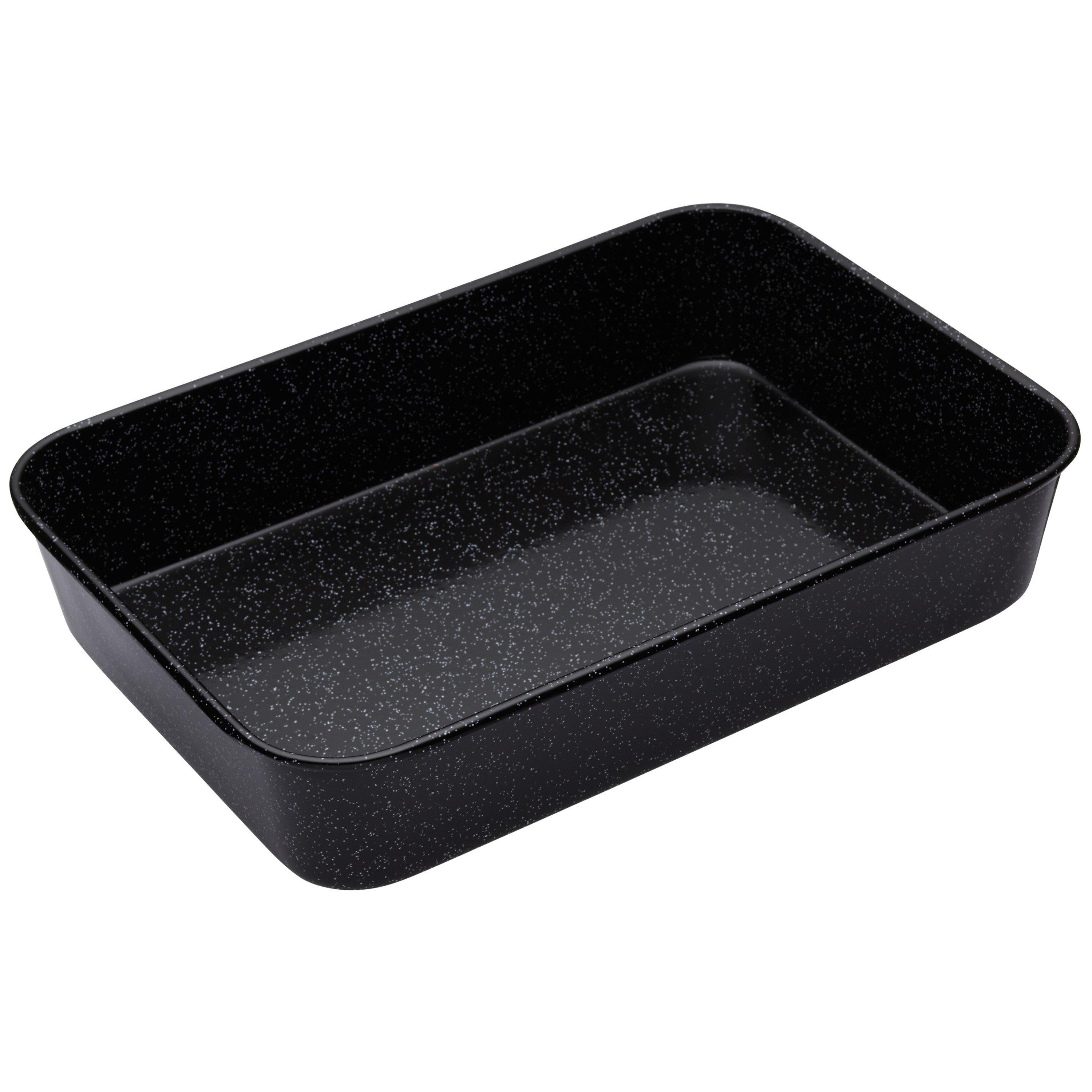 Masterclass  Vitreous Enamel Roasting Pan - Black - 40x28cm