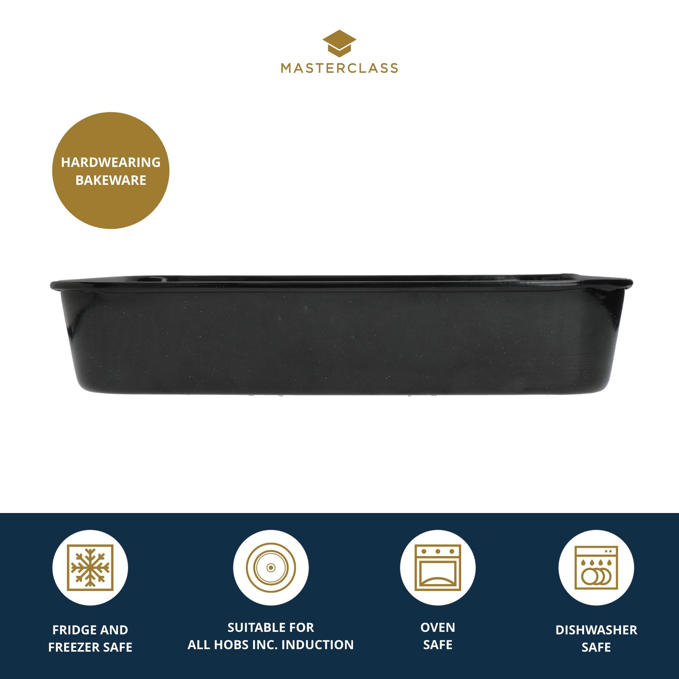 Black - MasterClass - Vitreous Enamel Roasting Pan - 5