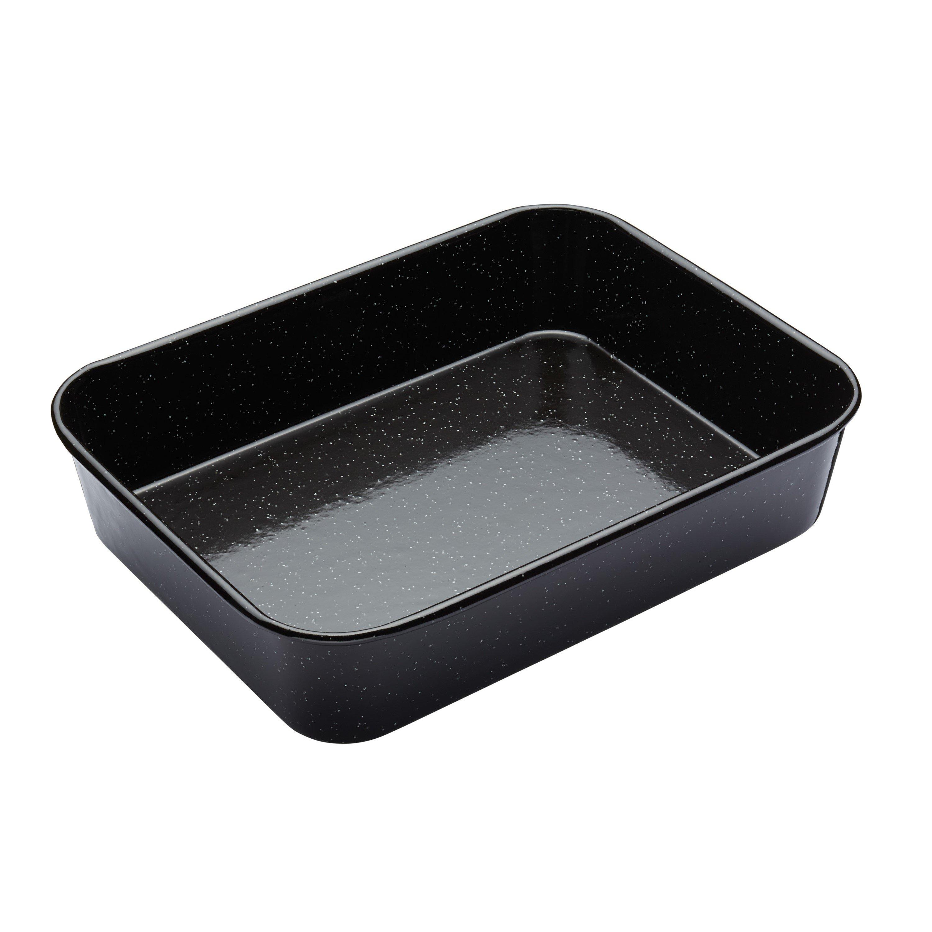 Masterclass  Vitreous Enamel Roasting Pan - Black - 34x26cm