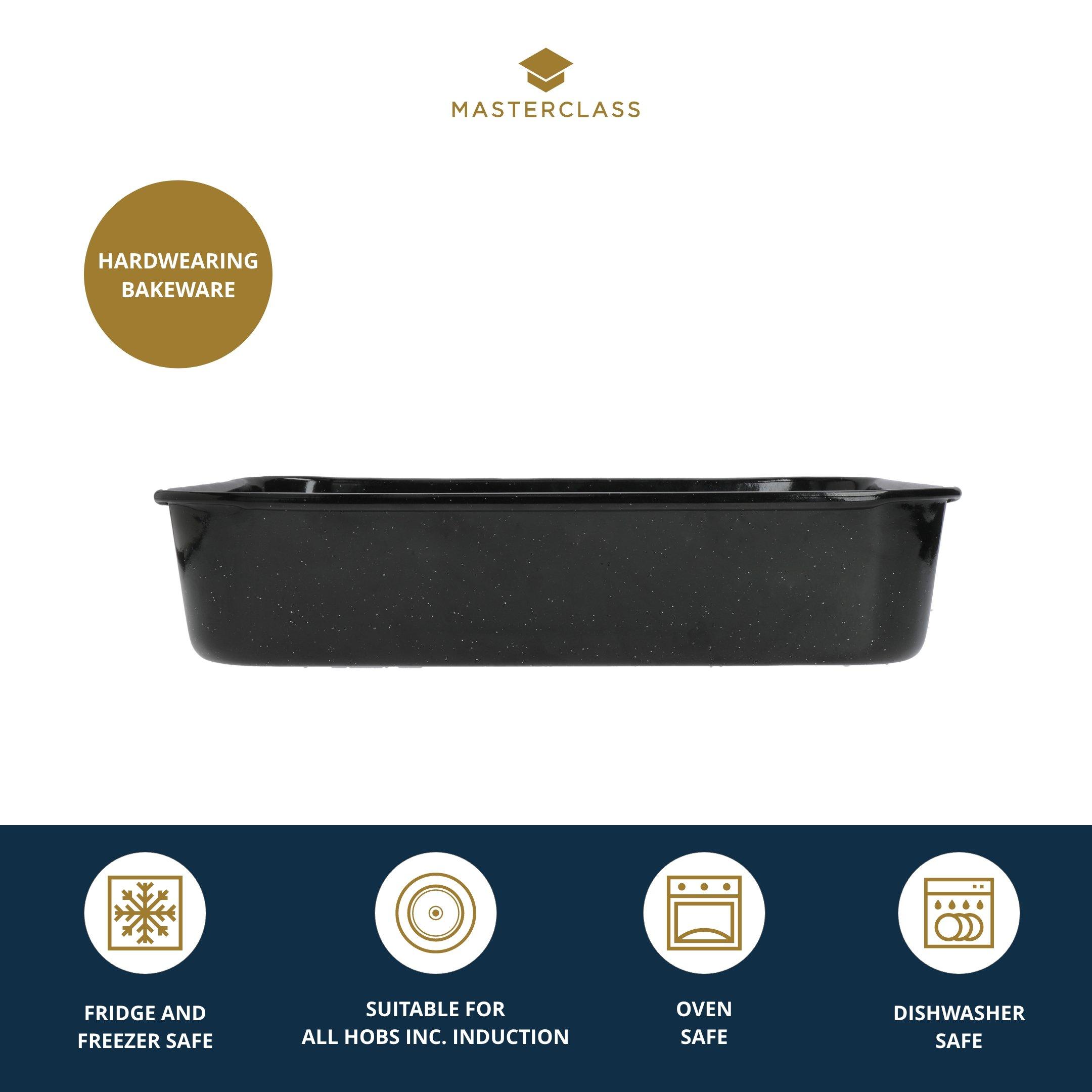 Black - MasterClass - Vitreous Enamel Roasting Pan - 5